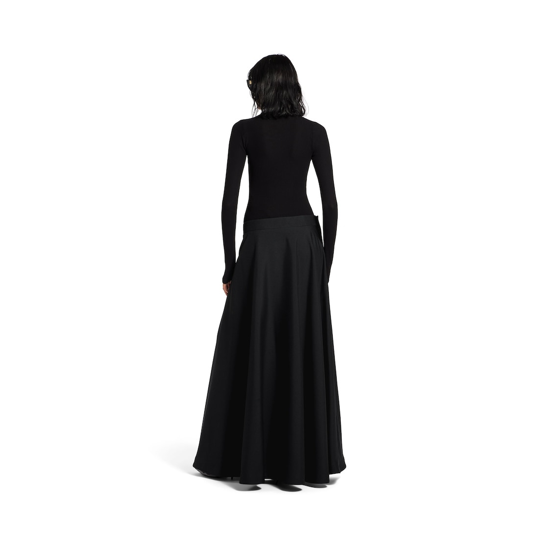 Women's Low Waist Maxi Skirt in Black - 4