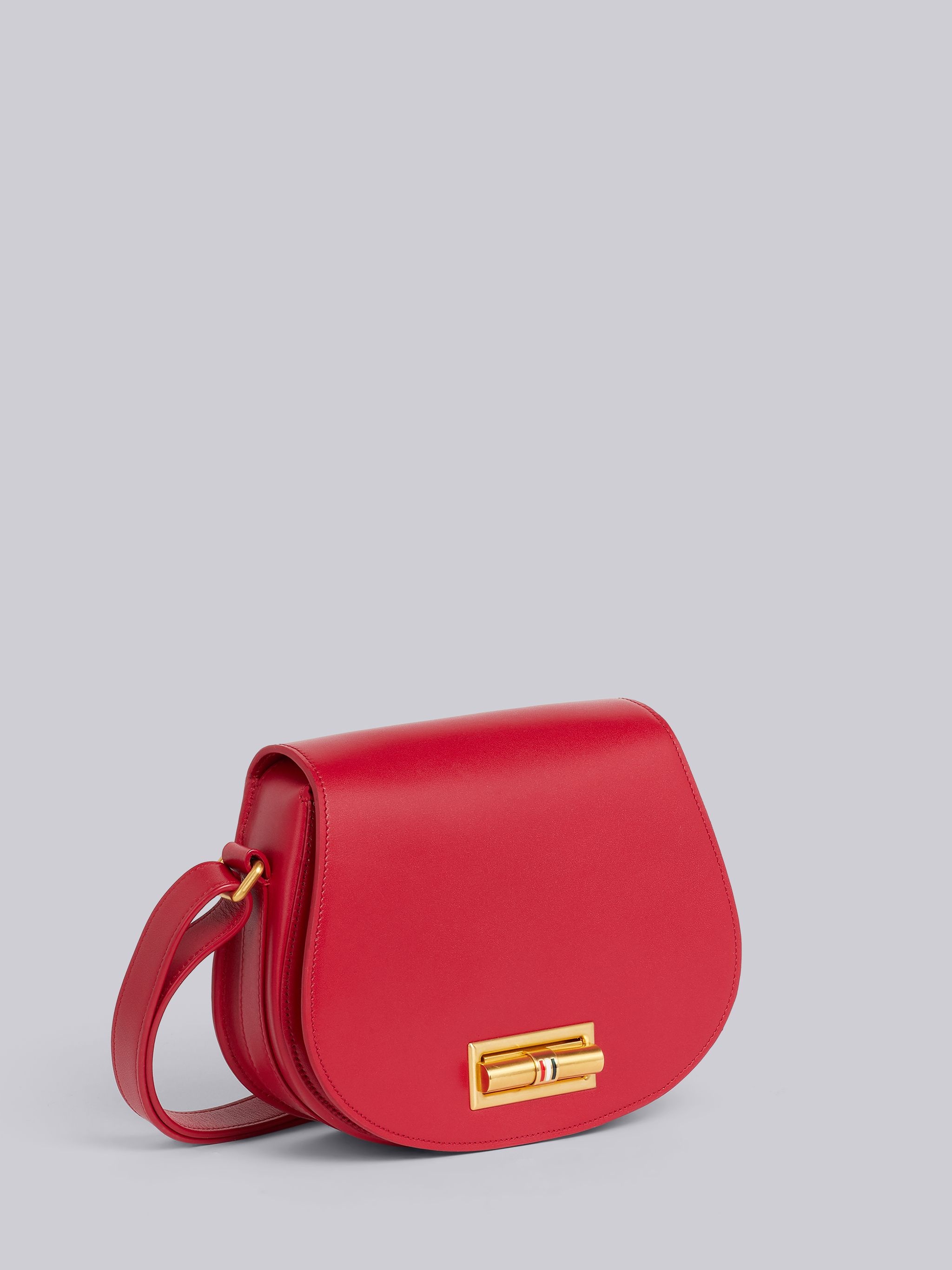 Red Box Calfskin Enamel Lock Small Shoulder Bag - 3