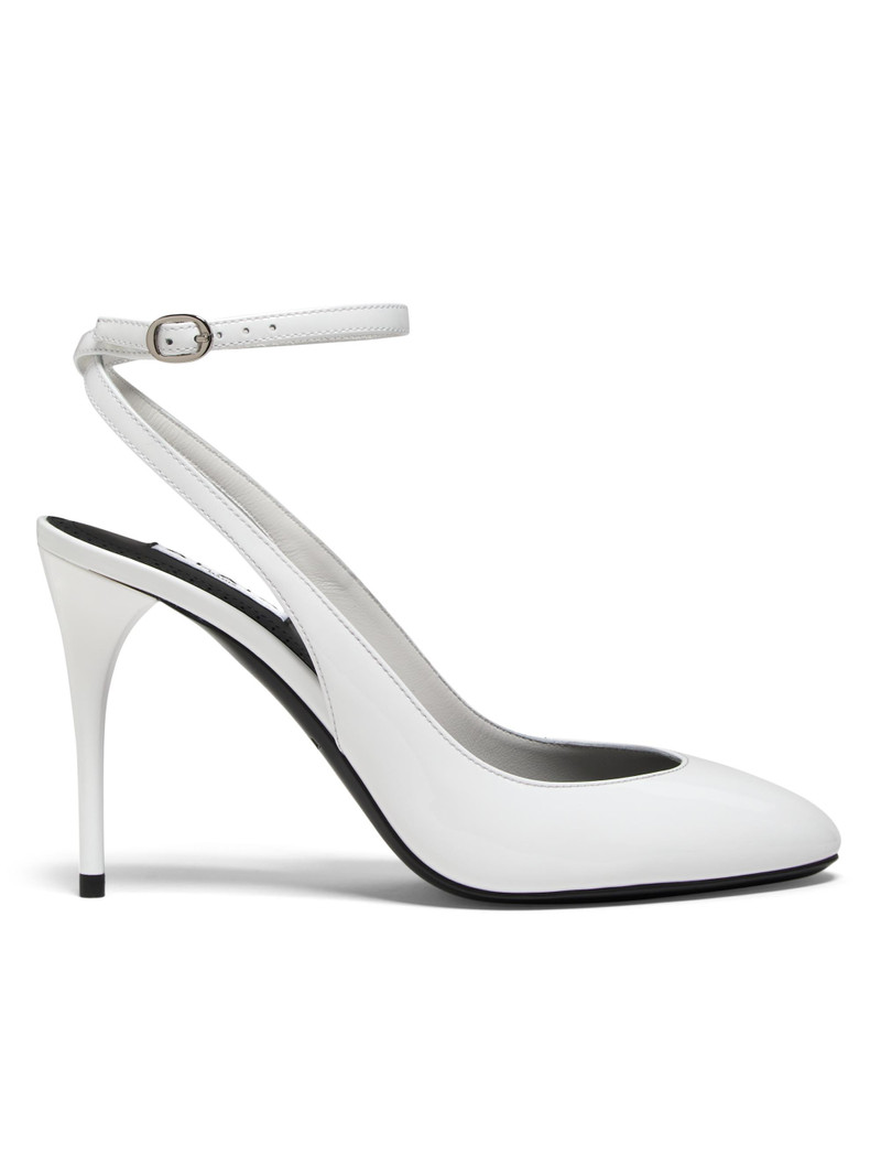 Women's 90MM Patent Leather Pumps - Blanc Optique 1