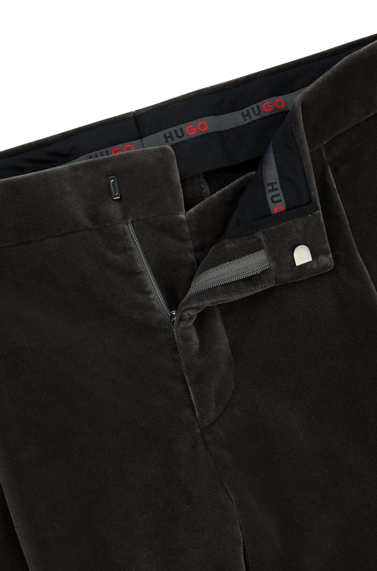 SLIM-FIT FLAT-FRONT TROUSERS IN COTTON VELVET - 6