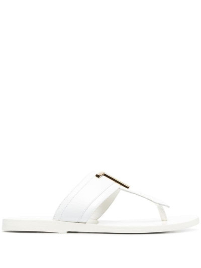 TOM FORD logo-plaque open-toe sandals outlook