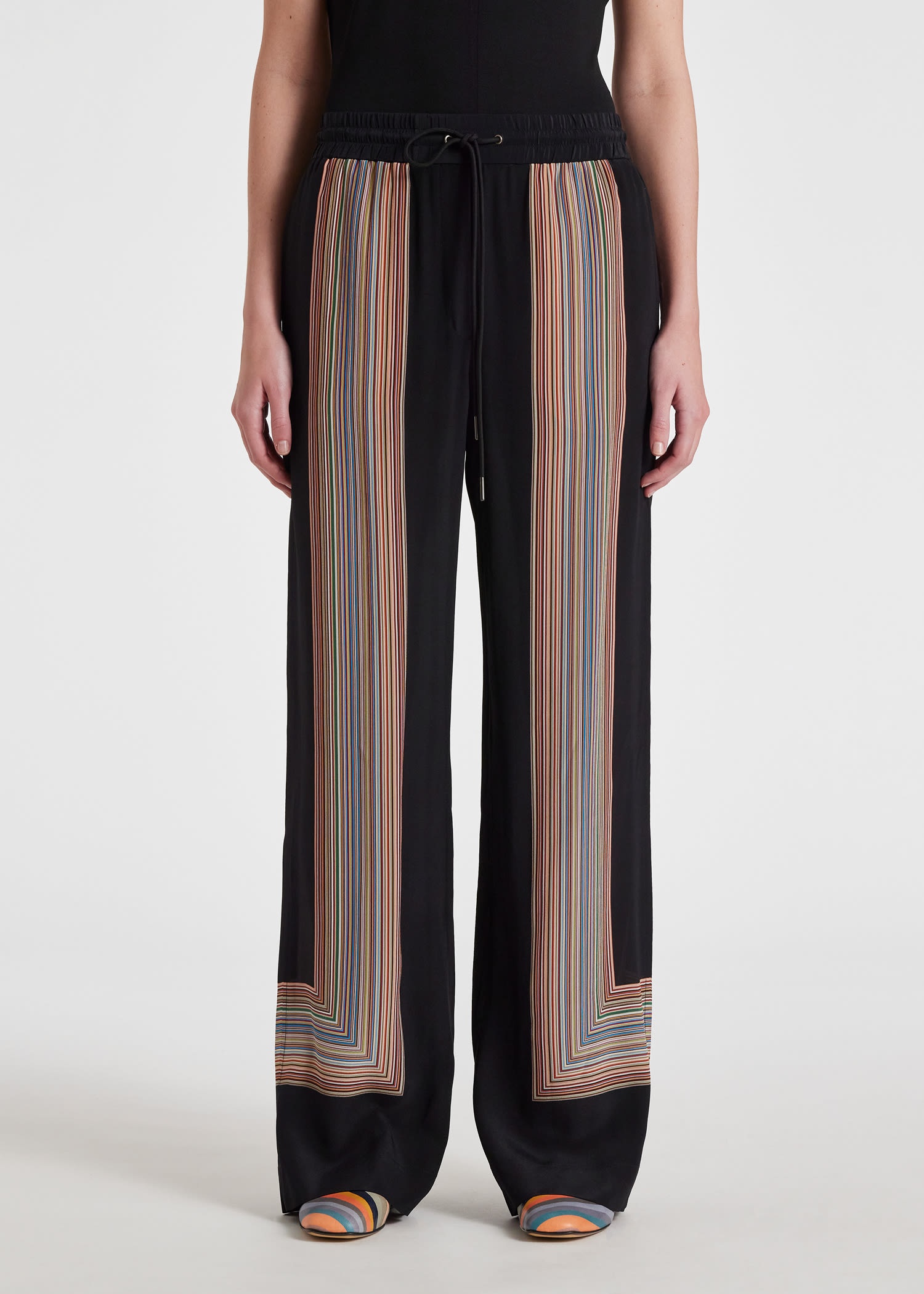 'Signature Stripe' Wide Leg Pants - 5