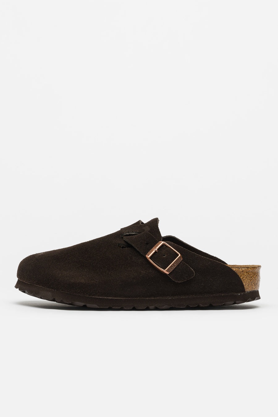 Boston Soft Footbed Suede/Leather Mule in Mocha - 1