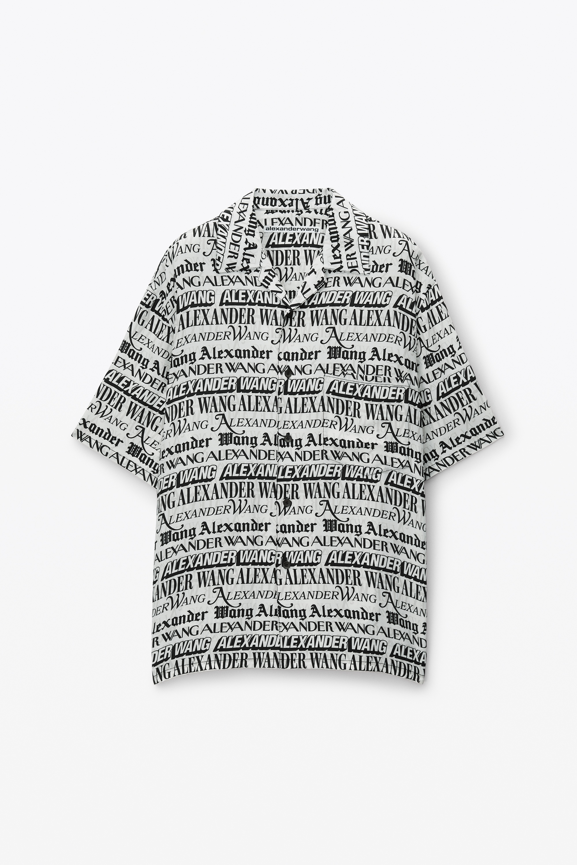 Newspaper Print Camp Shirt - 1