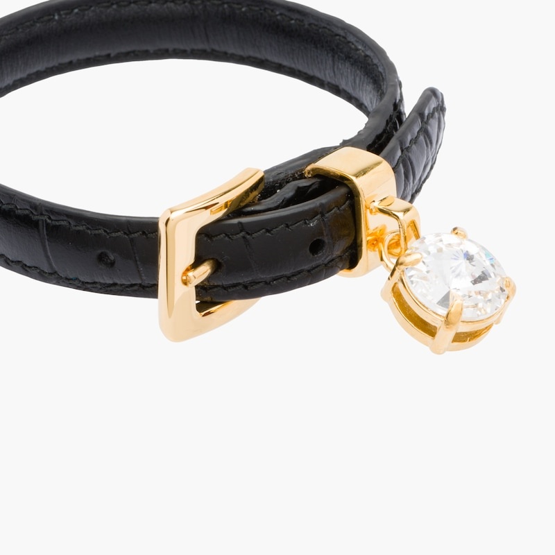 Croco-print leather bracelet - 5