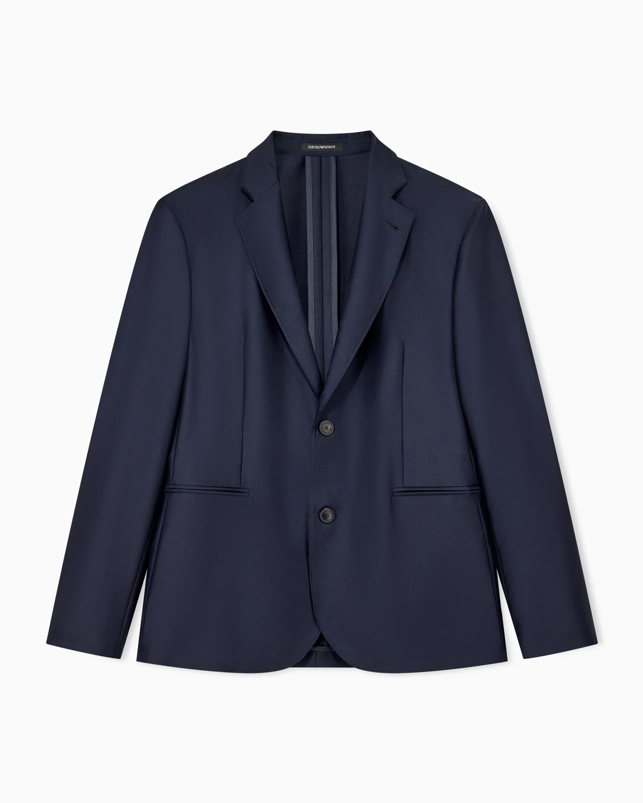SINGLE-BREASTED BLAZER IN VIRGIN WOOL AND SILK SATIN - 1
