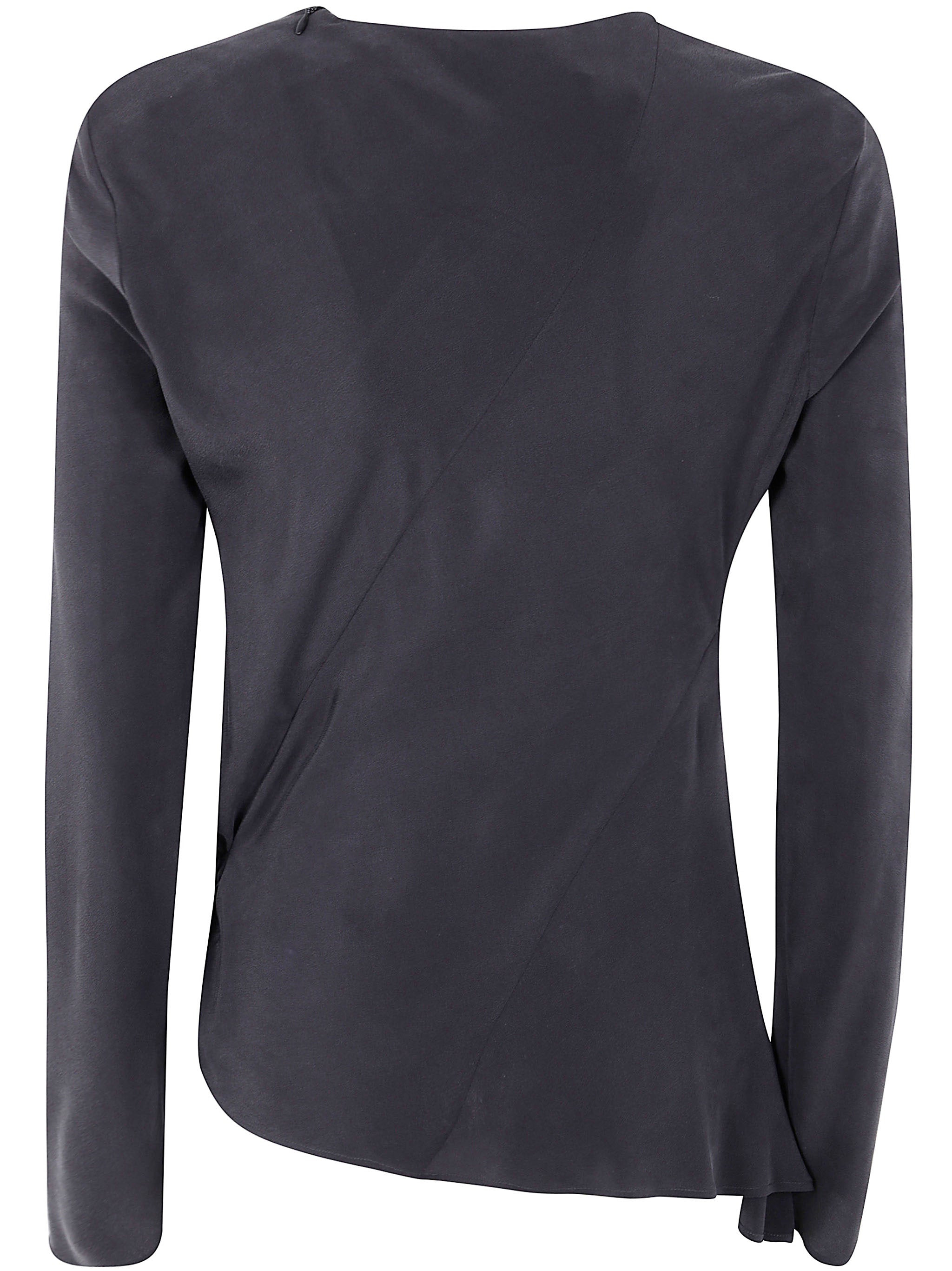 Ann Demeulemeester Women "Deana" Long Sleeve Asymmetric Top - 2