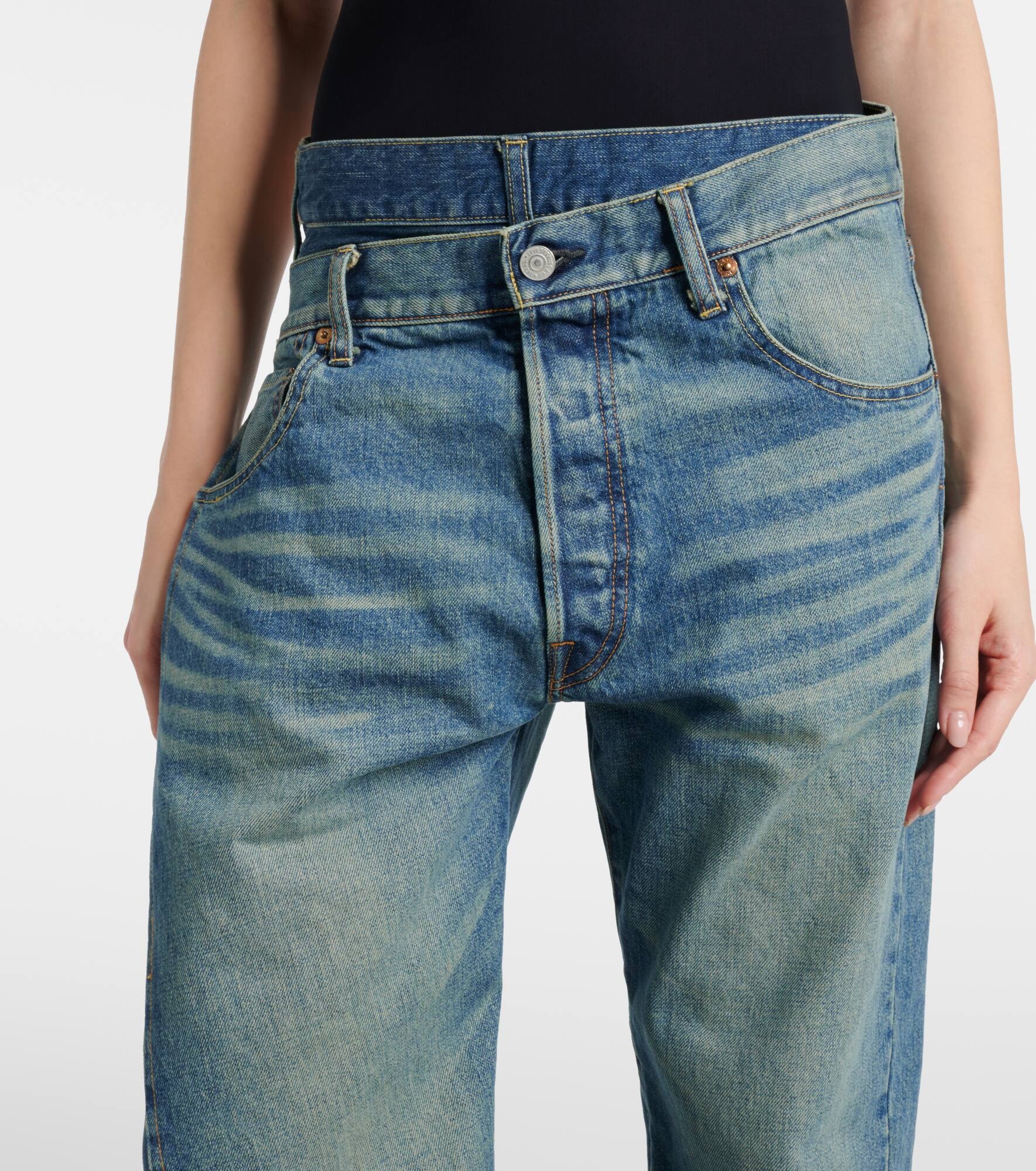 Asymmetric straight jeans - 4