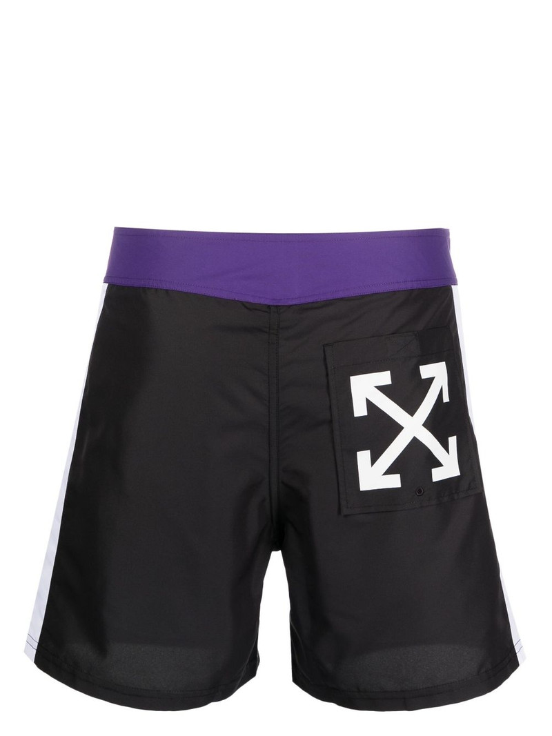 Off-White Arrows-print swim shorts outlook