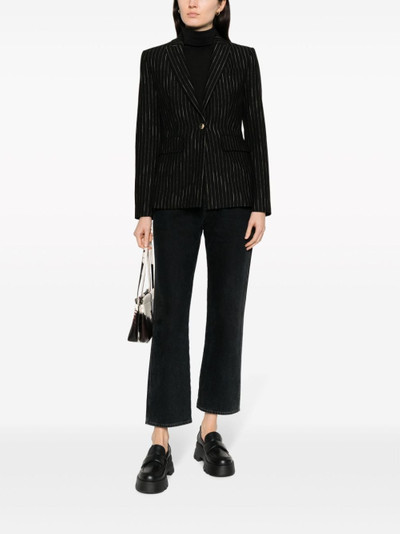 PINKO striped single-breasted blazer outlook