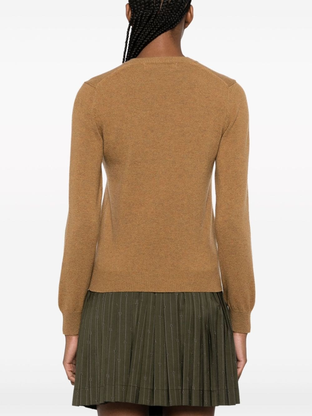 heart logo-appliqué wool jumper - 4
