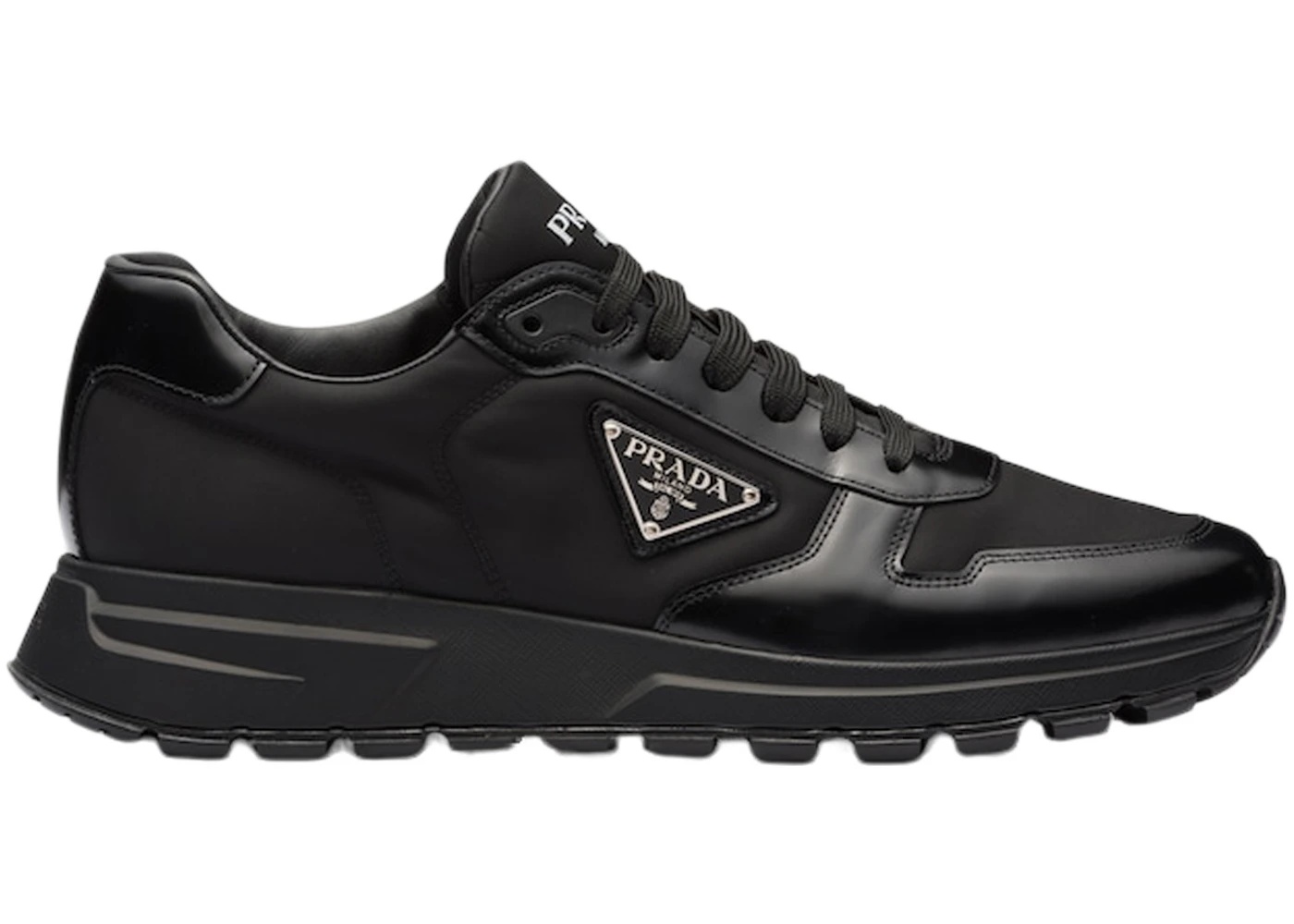 Prada PRAX 01 Sneakers Re-Nylon Brushed Leather Black Black - 1