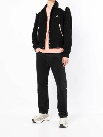 AMIRI two-tone western varsity jacket outlook