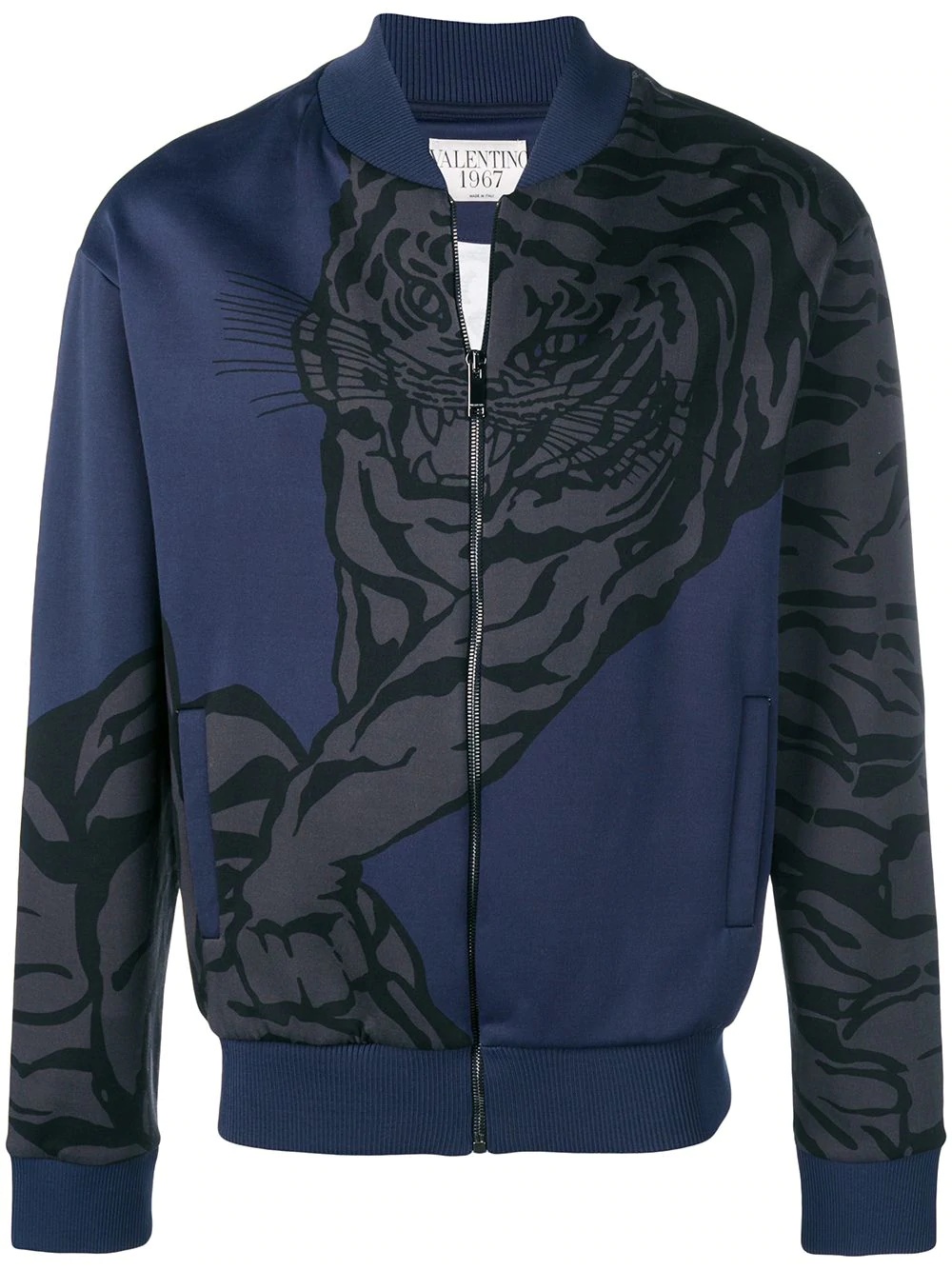 tiger print bomber jacket - 1