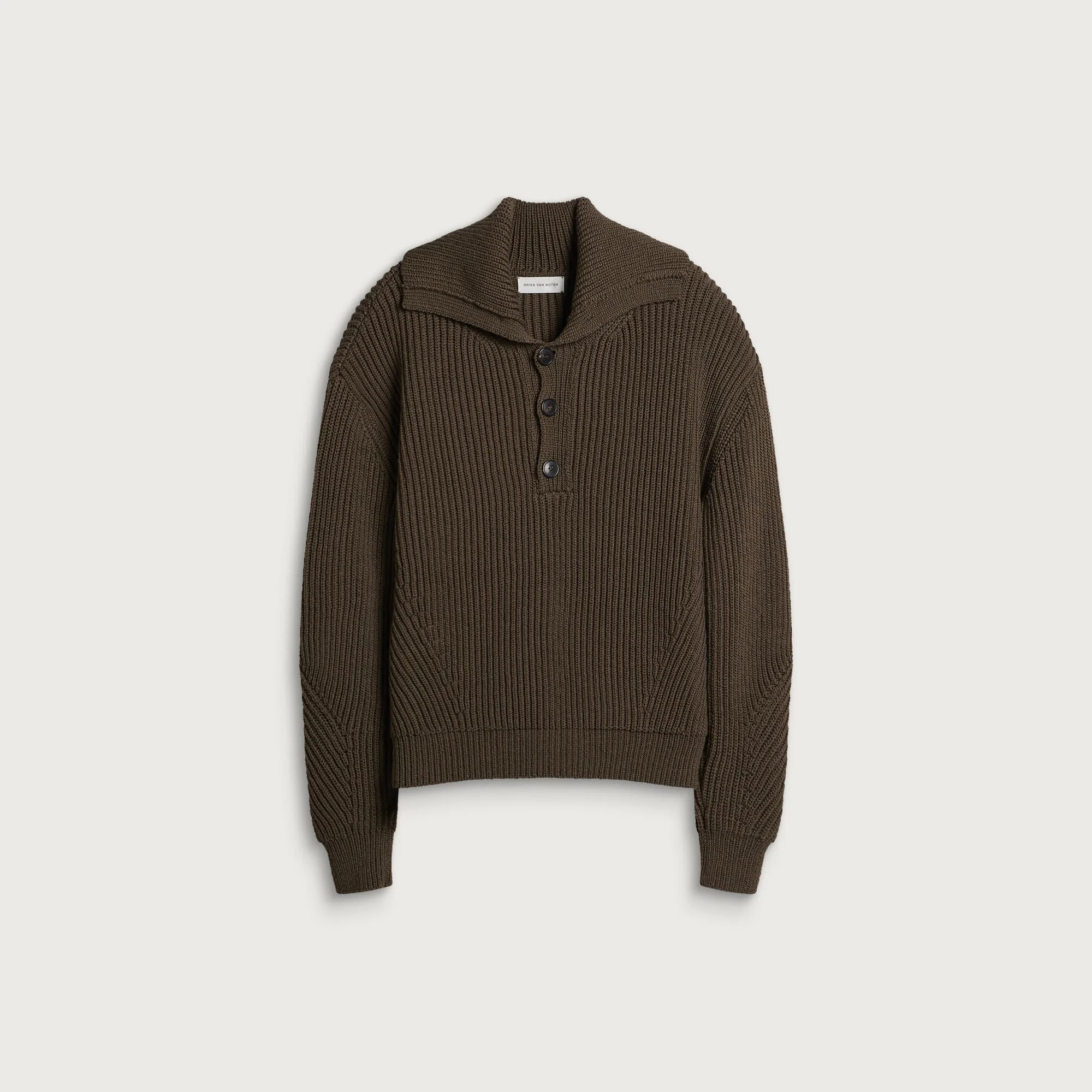 Dries Van Noten Mallawi Ribbed Polo Jumper - 1