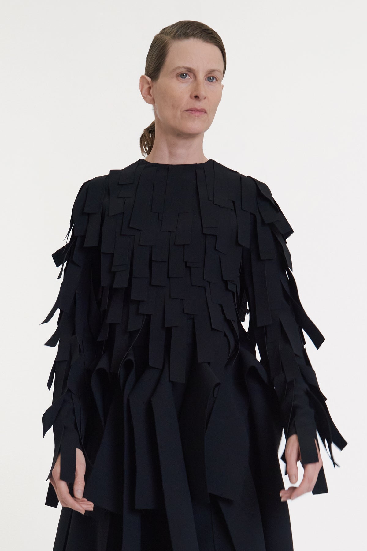 MULTI RECTANGLE LONGSLEEVE TOP BLACK - 5