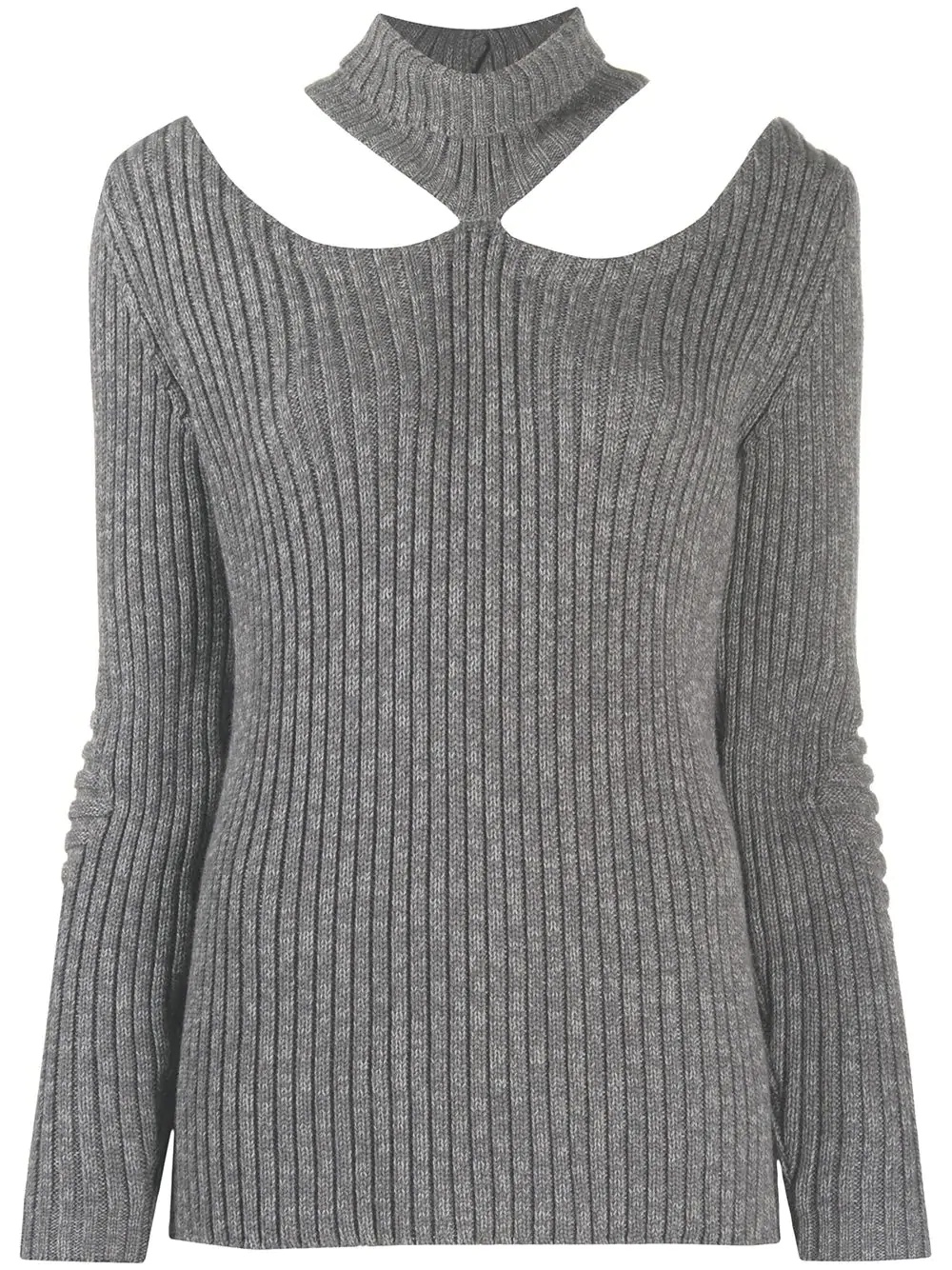 speckled cut-out jumper - 1