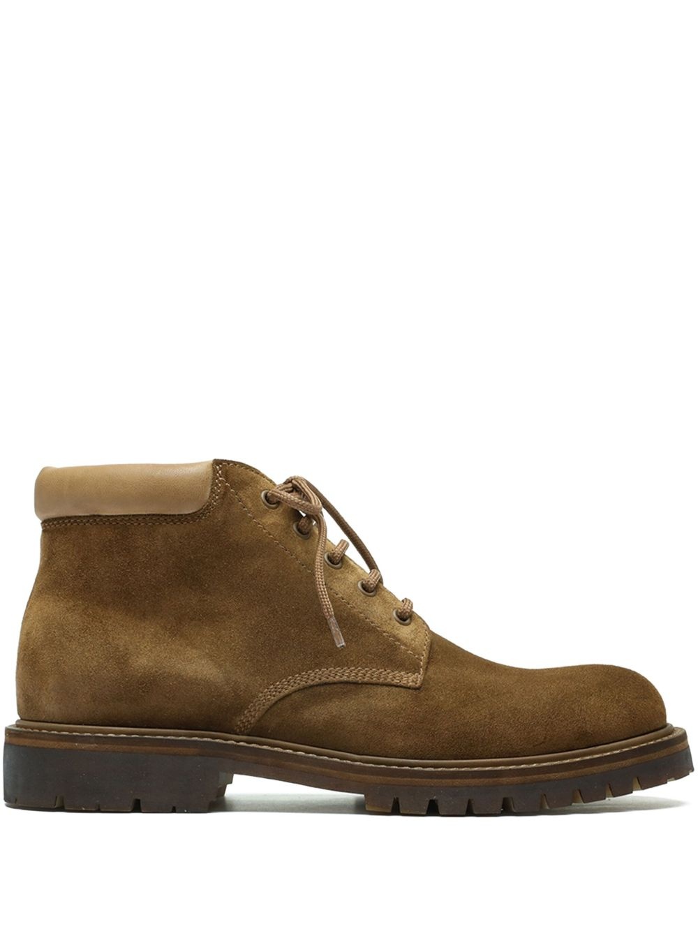 lace-up suede boots - 1