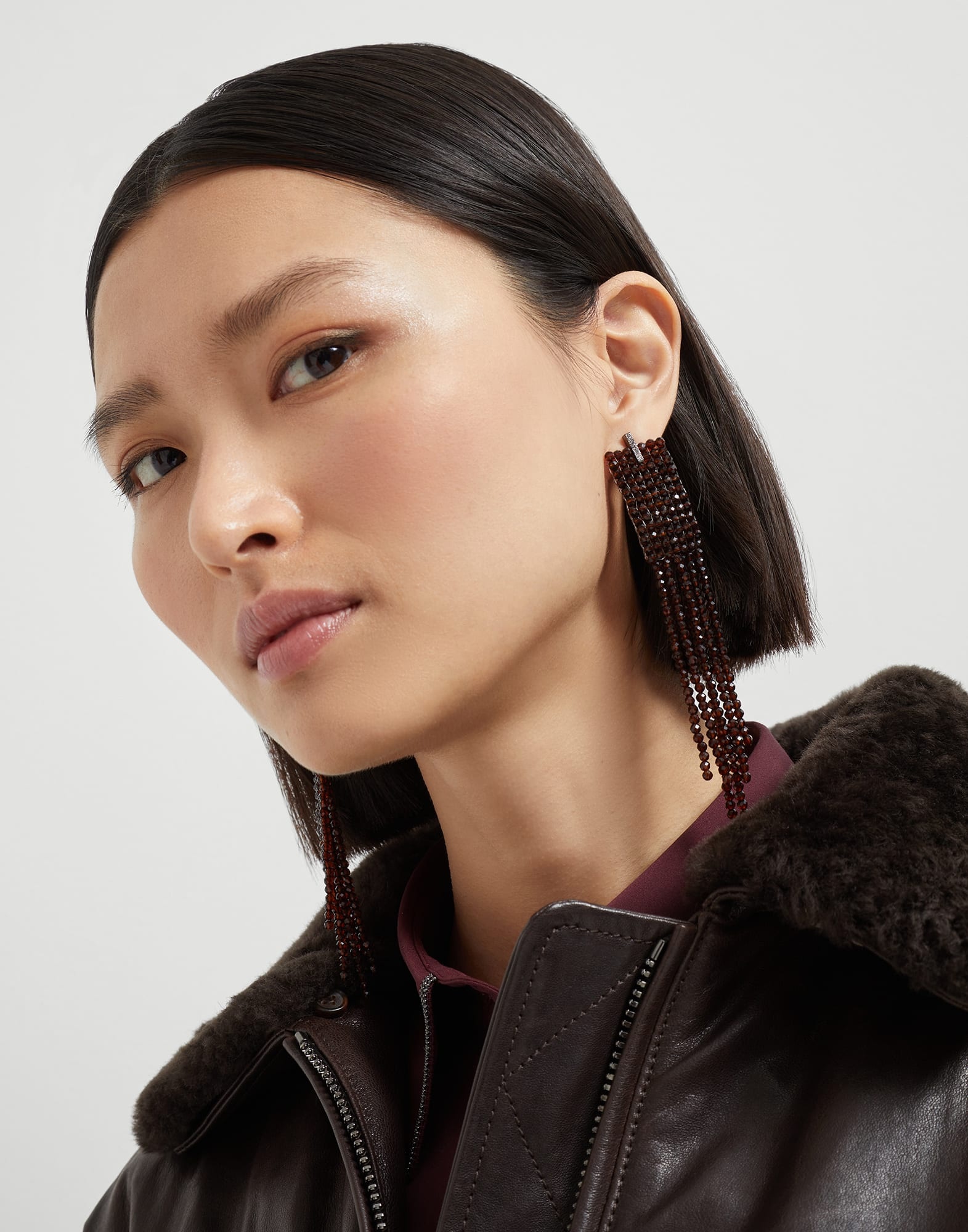 Brunello Cucinelli Frayed earrings in Vetro | REVERSIBLE