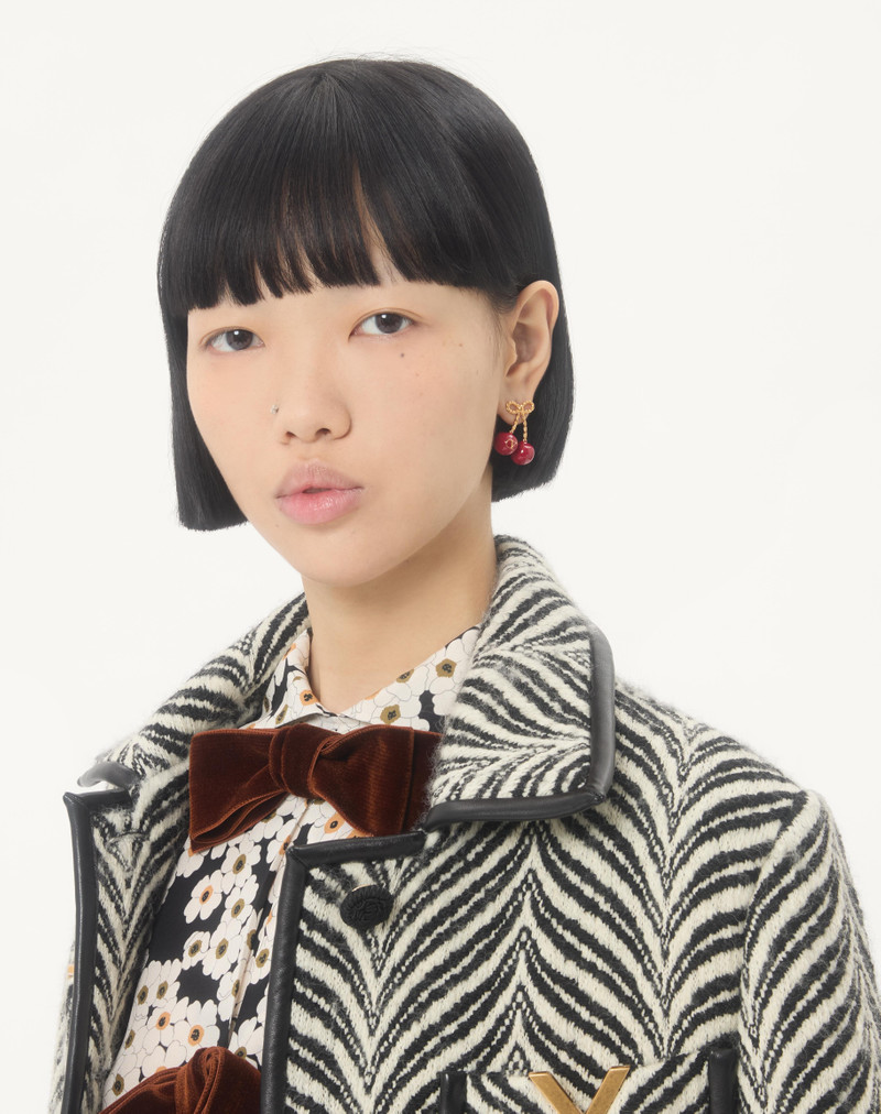 Valentino CHERRYFIC METAL AND ENAMEL EARRINGS outlook