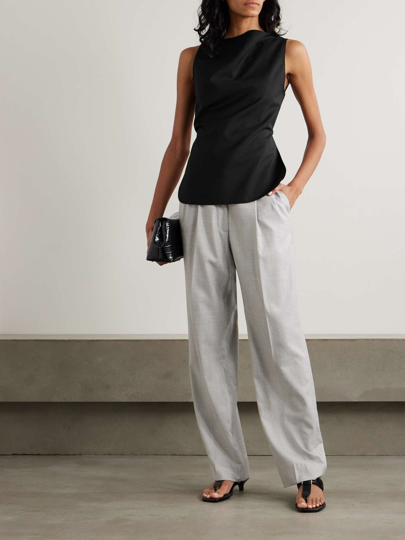 RÓHE Open-back wool-crepe top outlook