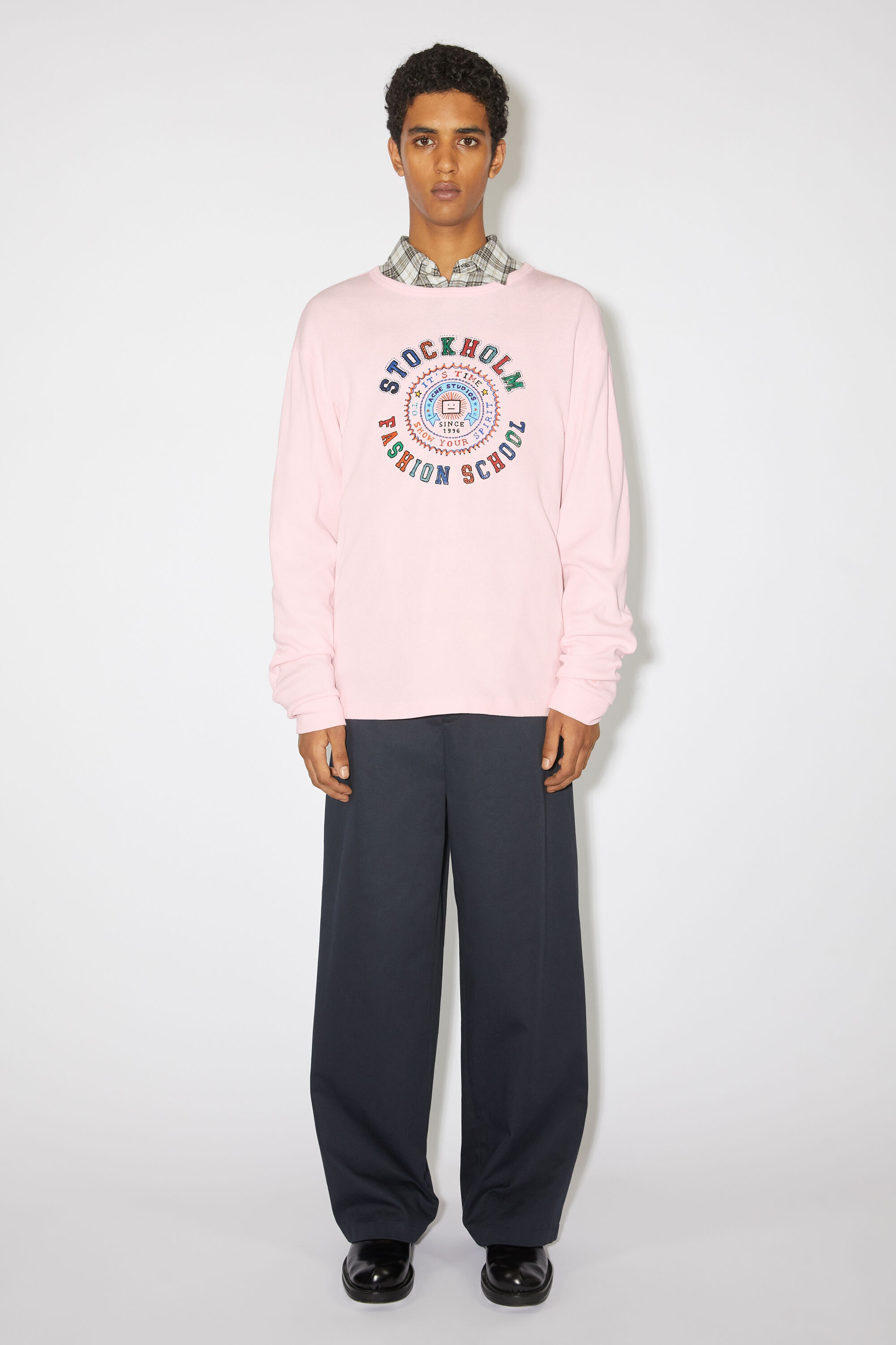 Printed long sleeve t-shirt - Regular fit - Light pink - 2