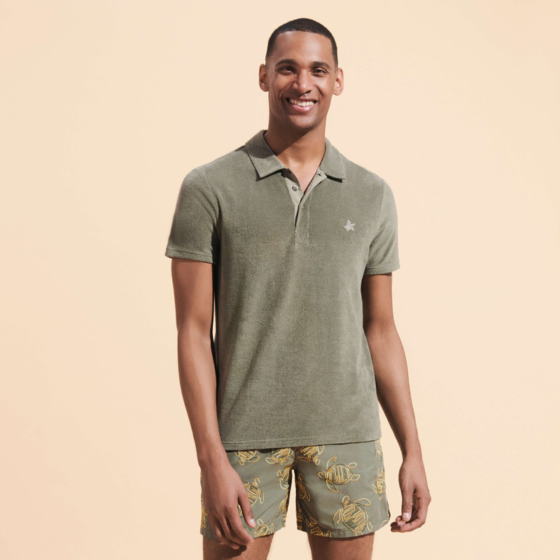 Vilebrequin Men Organic Cotton Terry Polo Solid outlook