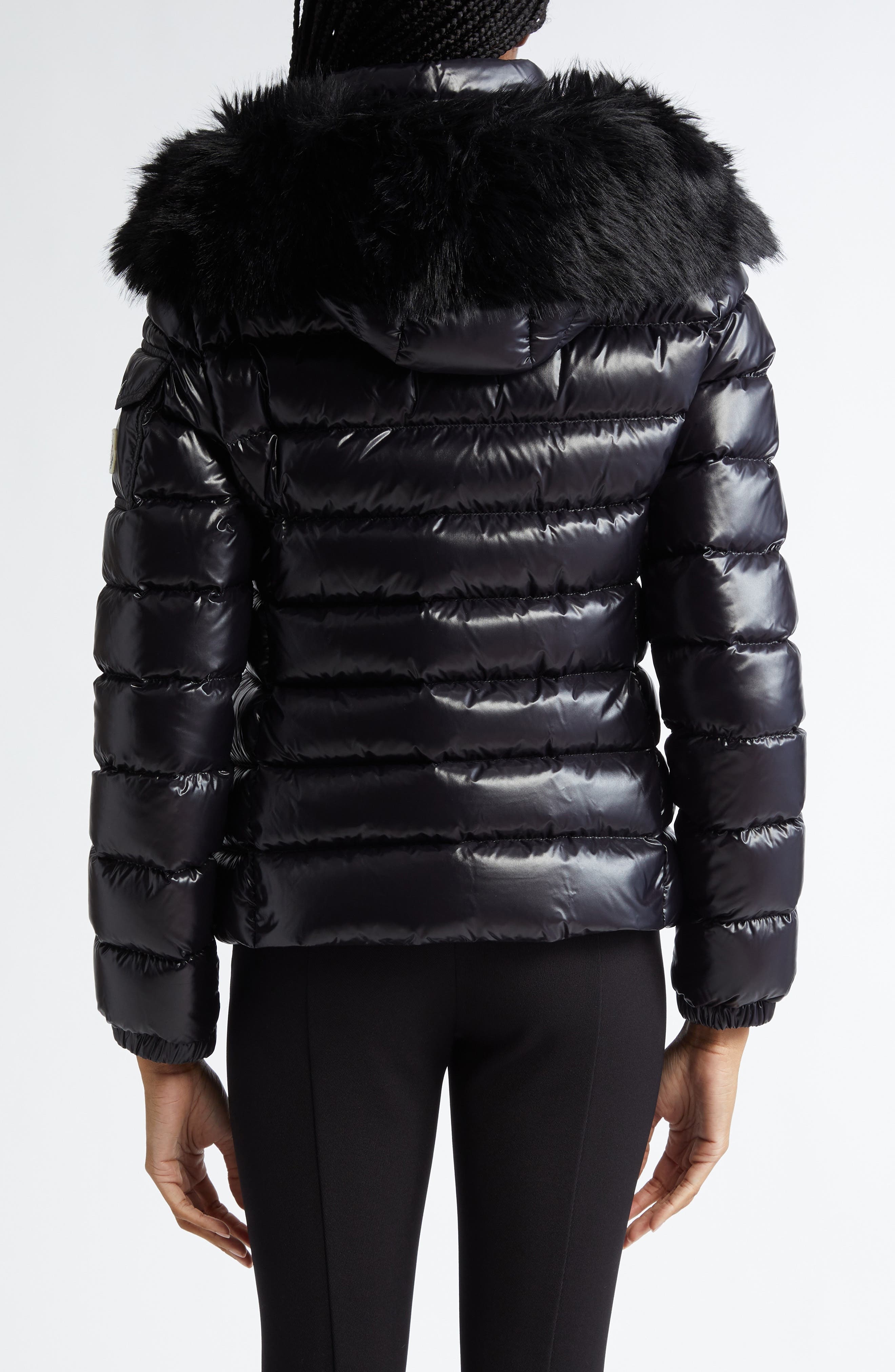 Moncler Badyf Down Puffer Jacket with Removable Hood & Removable Faux Fur Trim in Black at Nordstrom - 2