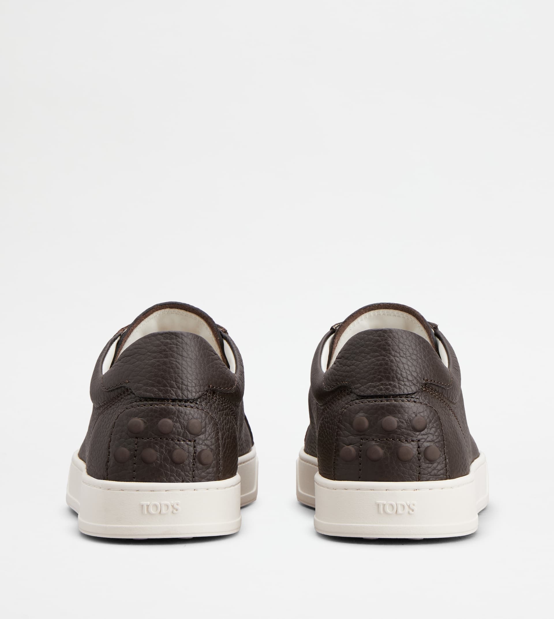 SNEAKERS IN LEATHER - BROWN - 3