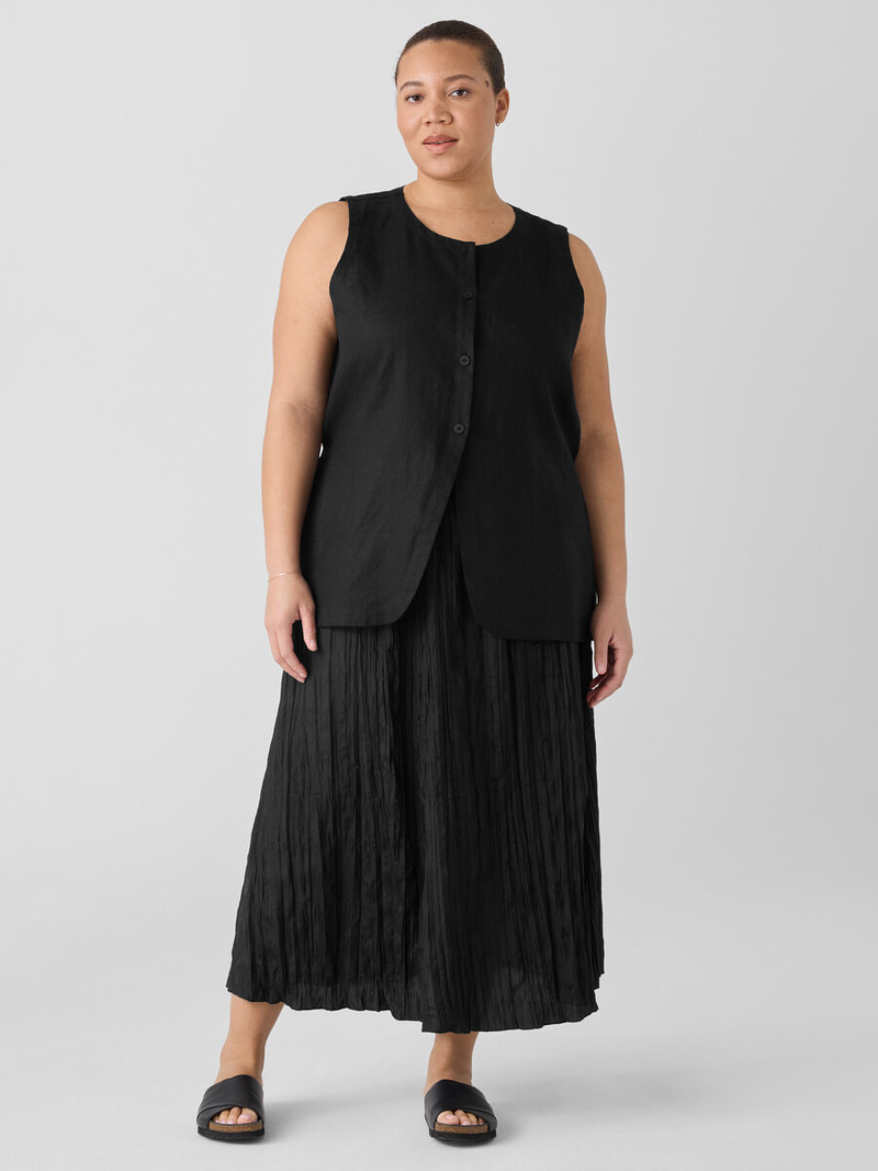 Crushed Silk Flared Skirt 6