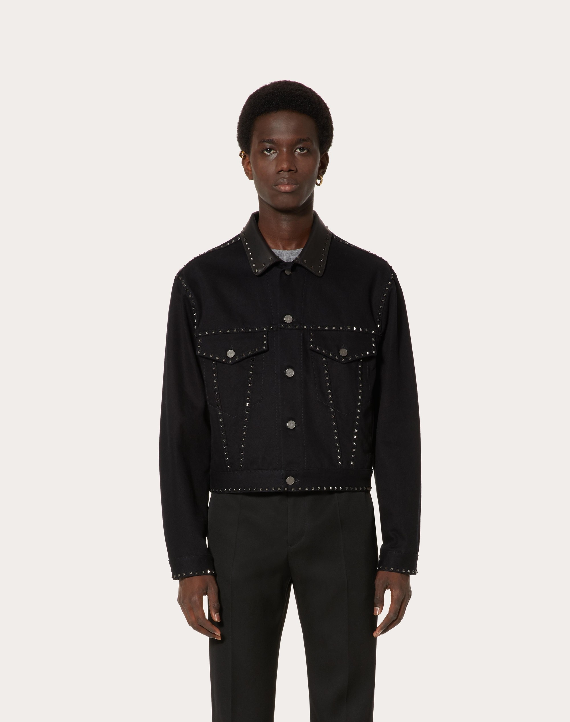 DENIM JACKET WITH ROCKSTUD SPIKE - 3