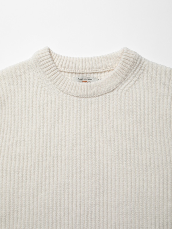 August Rib Wool Sweater Offwhite - 2
