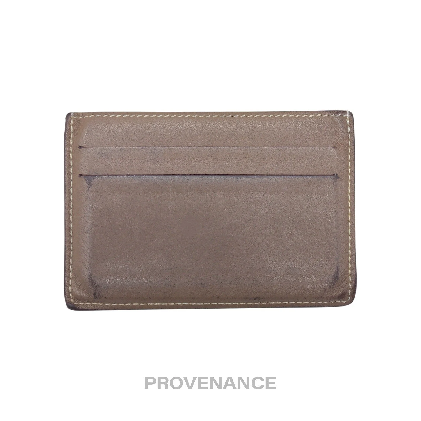 Hermes Citizen Twill Card Wallet - Etoupe Swift Leather - 1