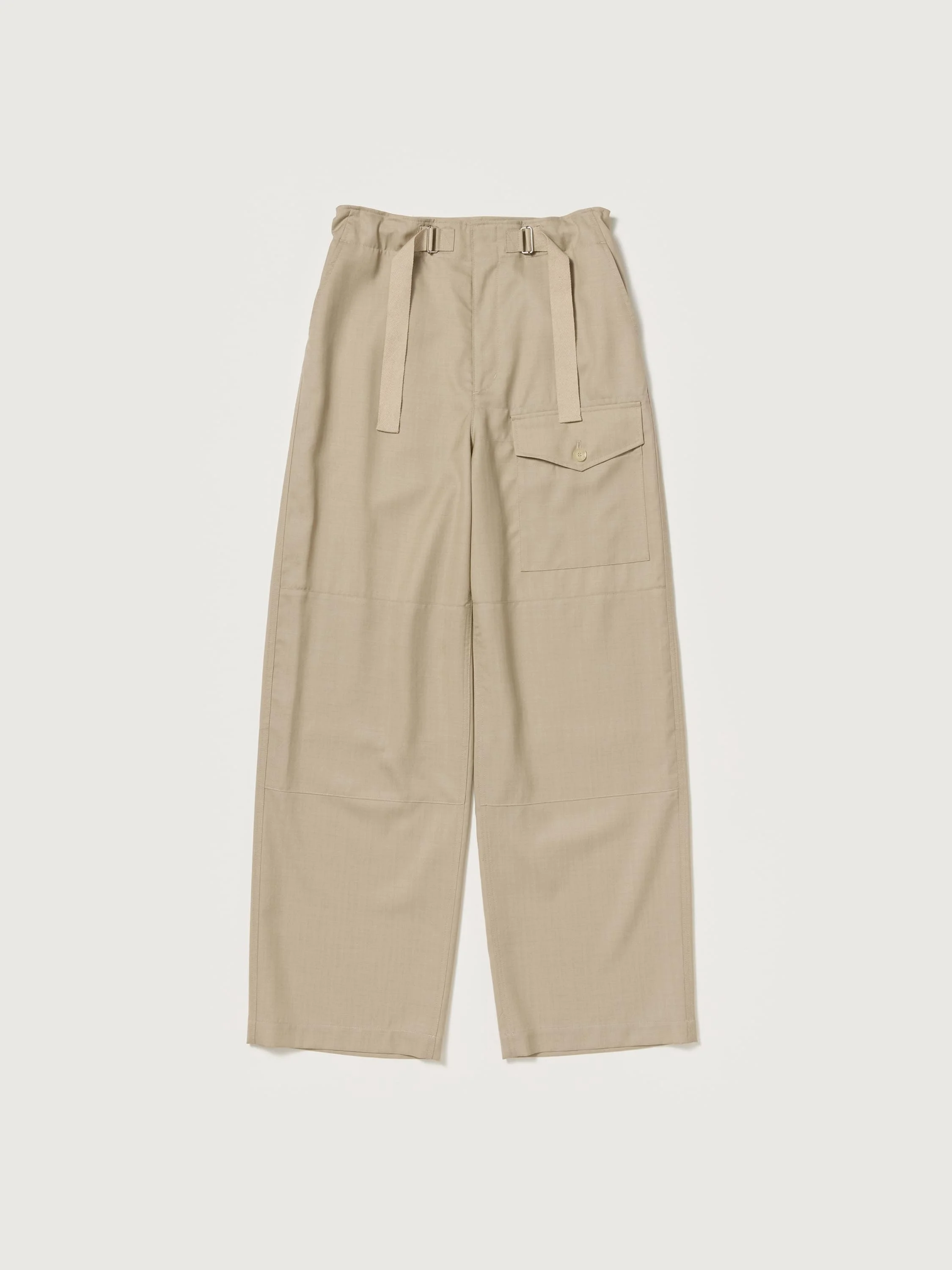 WOOL HERRINGBONE CARGO PANTS - 1