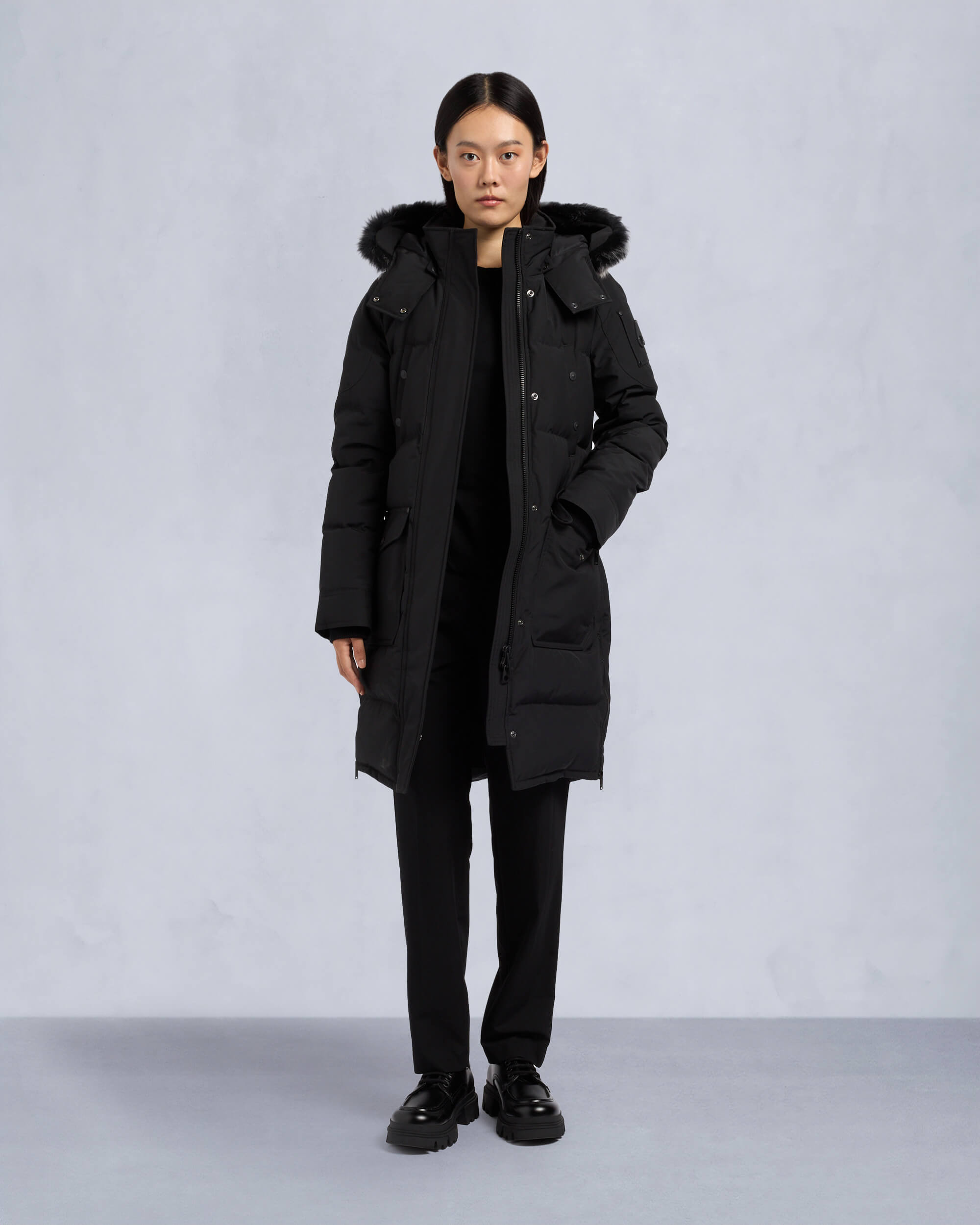 ONYX SHEARLING CAUSAPSCAL PARKA - 2