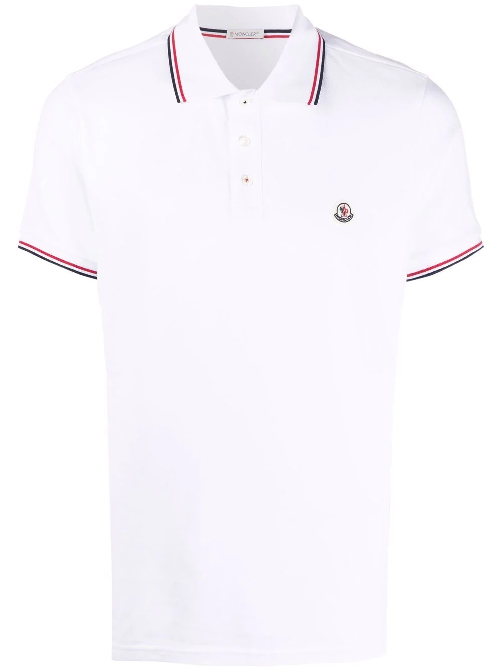 logo-patch polo shirt - 1