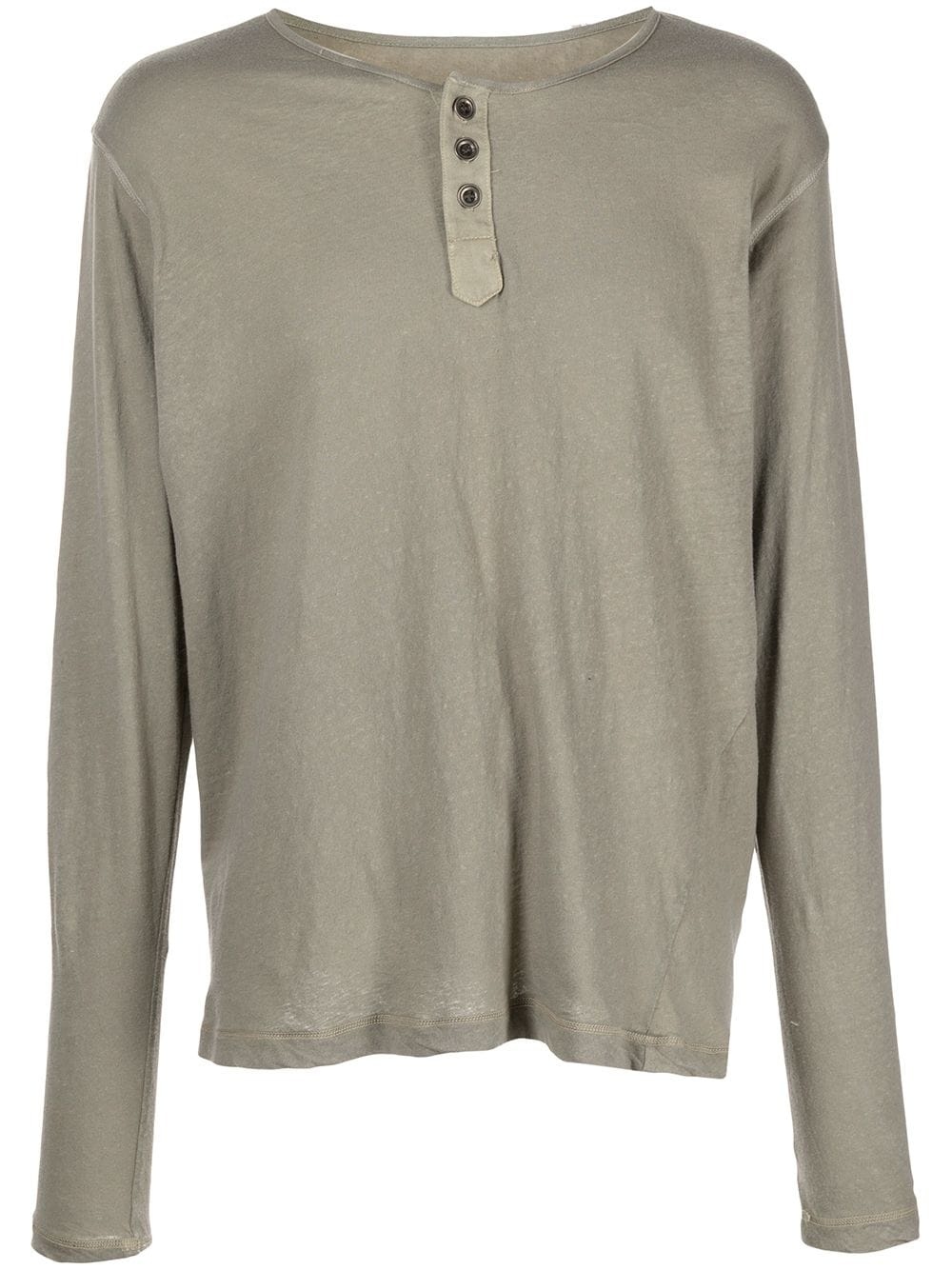 long-sleeve Henley T-shirt - 1