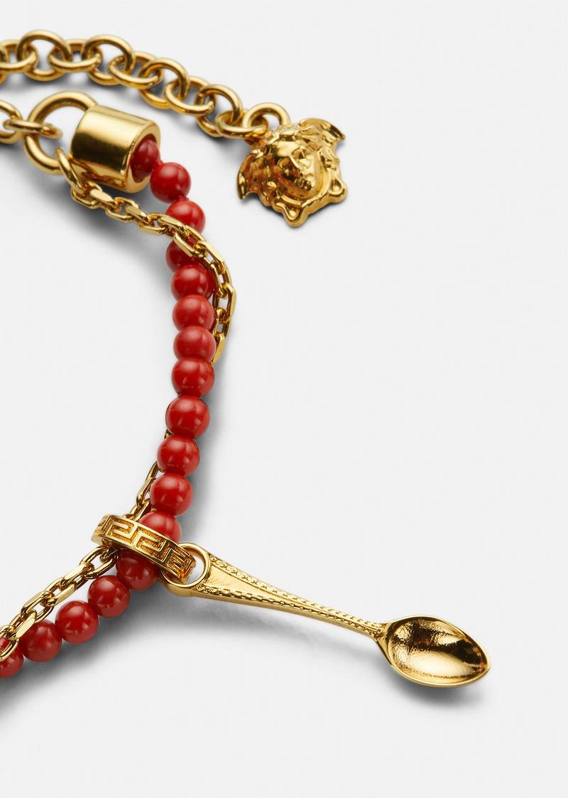 VERSACE Medusa Cutlery Beaded Bracelet outlook