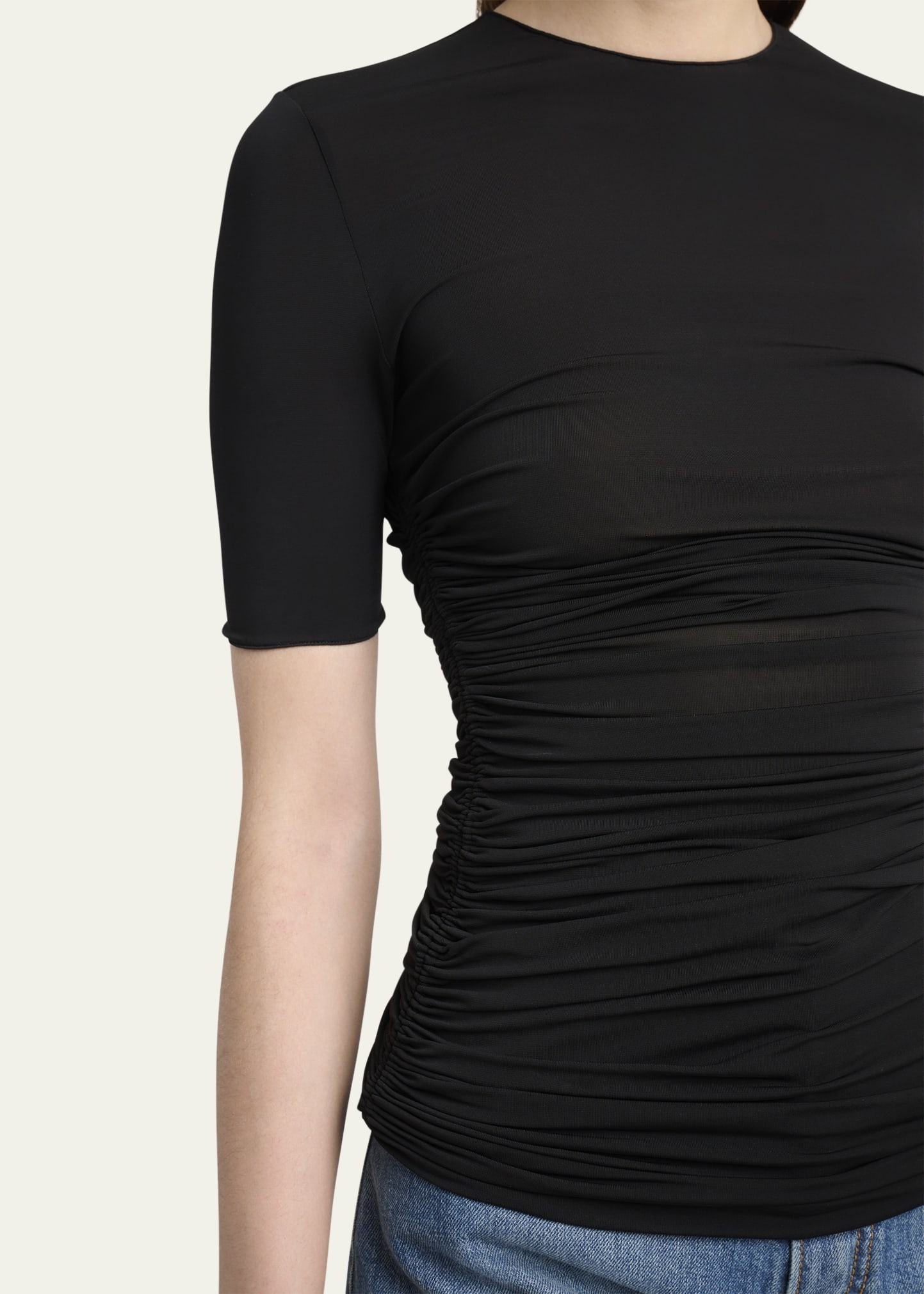 Ruched Short-Sleeve Top - 5