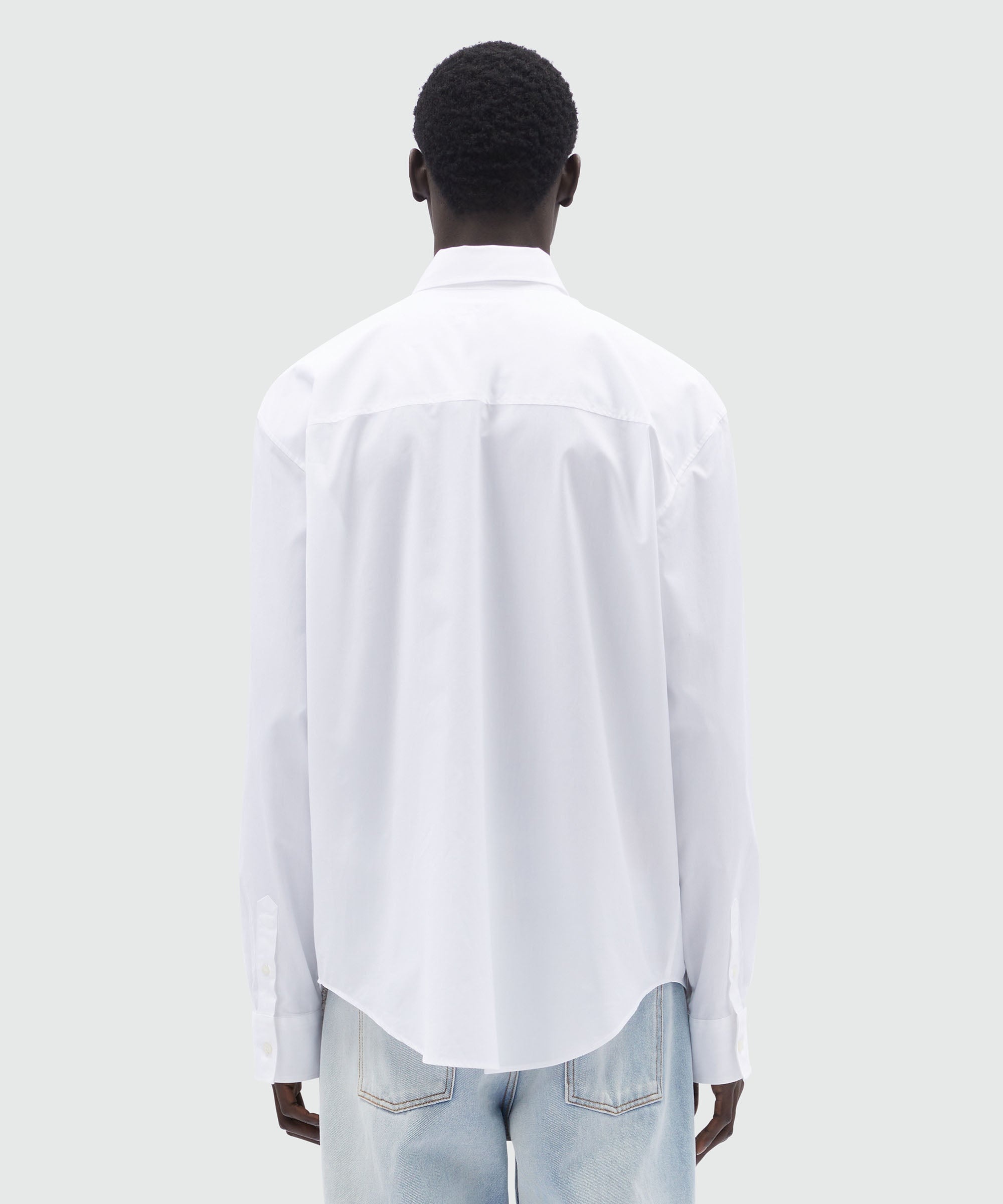 White poplin shirt with "Lobster" print - 3