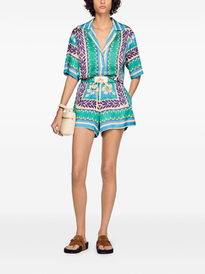 Sandro floral cord short shorts outlook