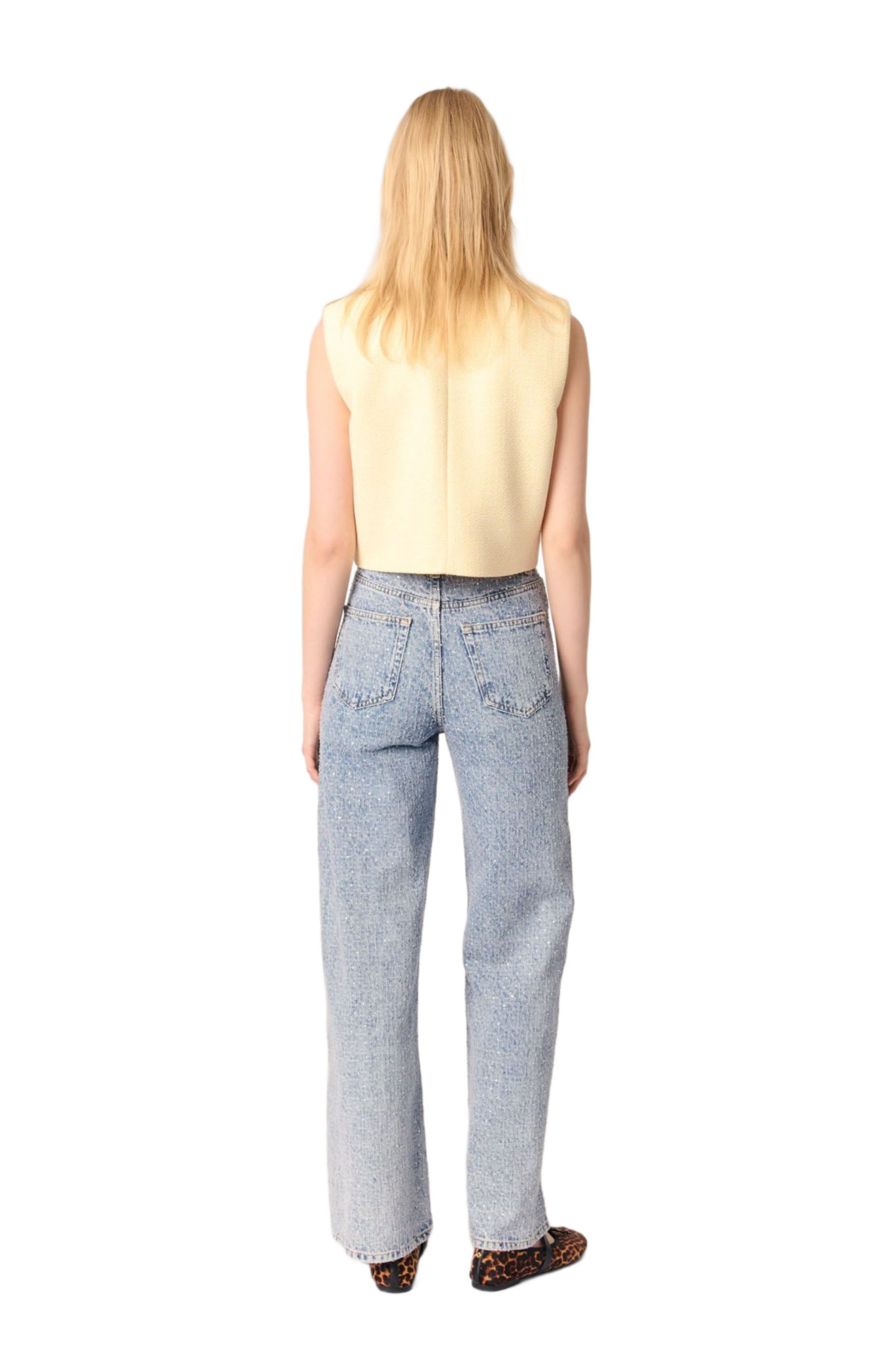 maje Rhinestone XL jeans in Blue at Nordstrom - 2