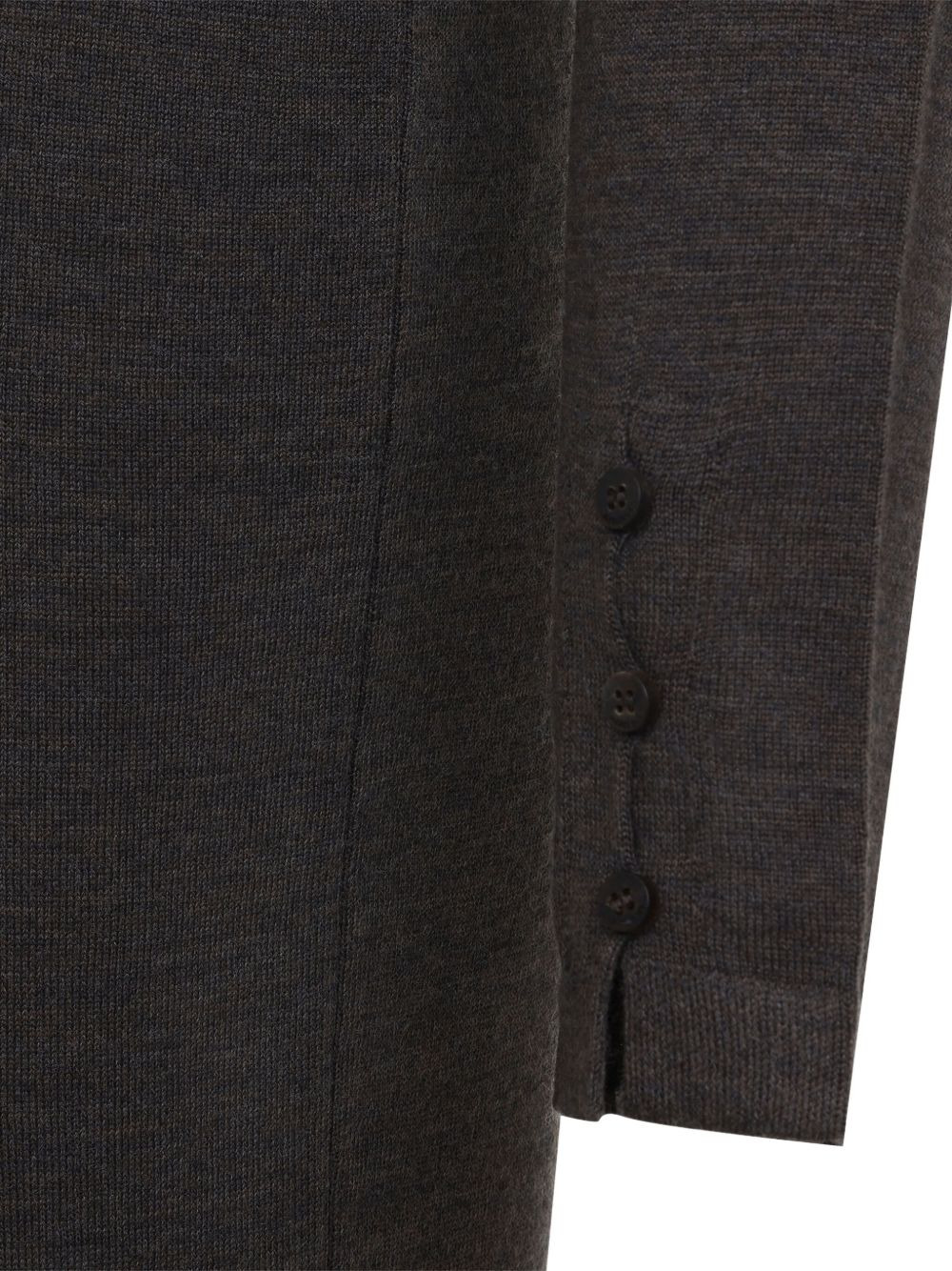polo-neck button-front maxi dress - 3