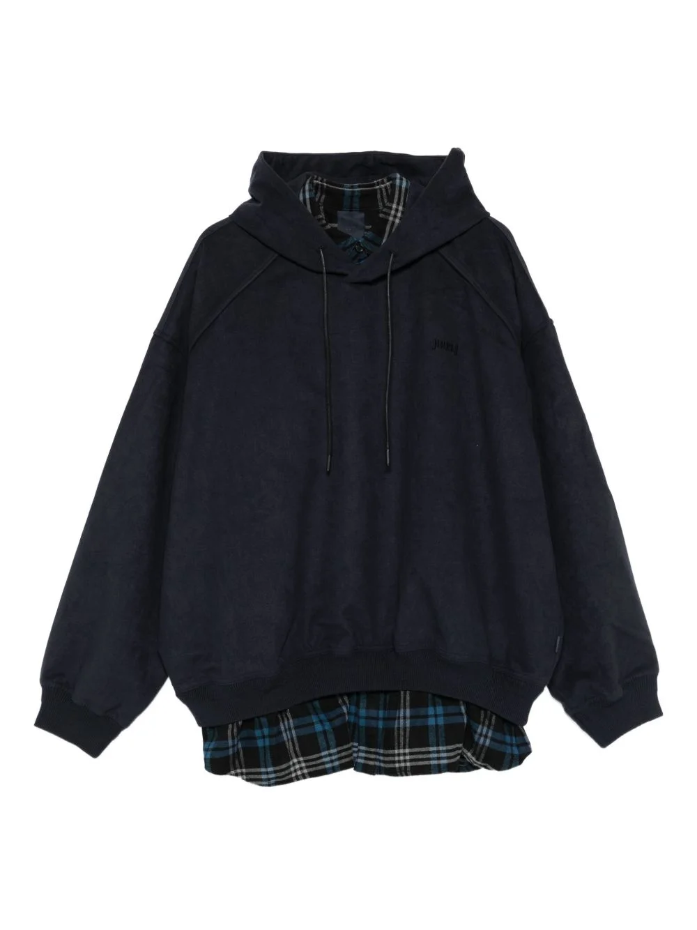 logo-embroidered hoodie - 1