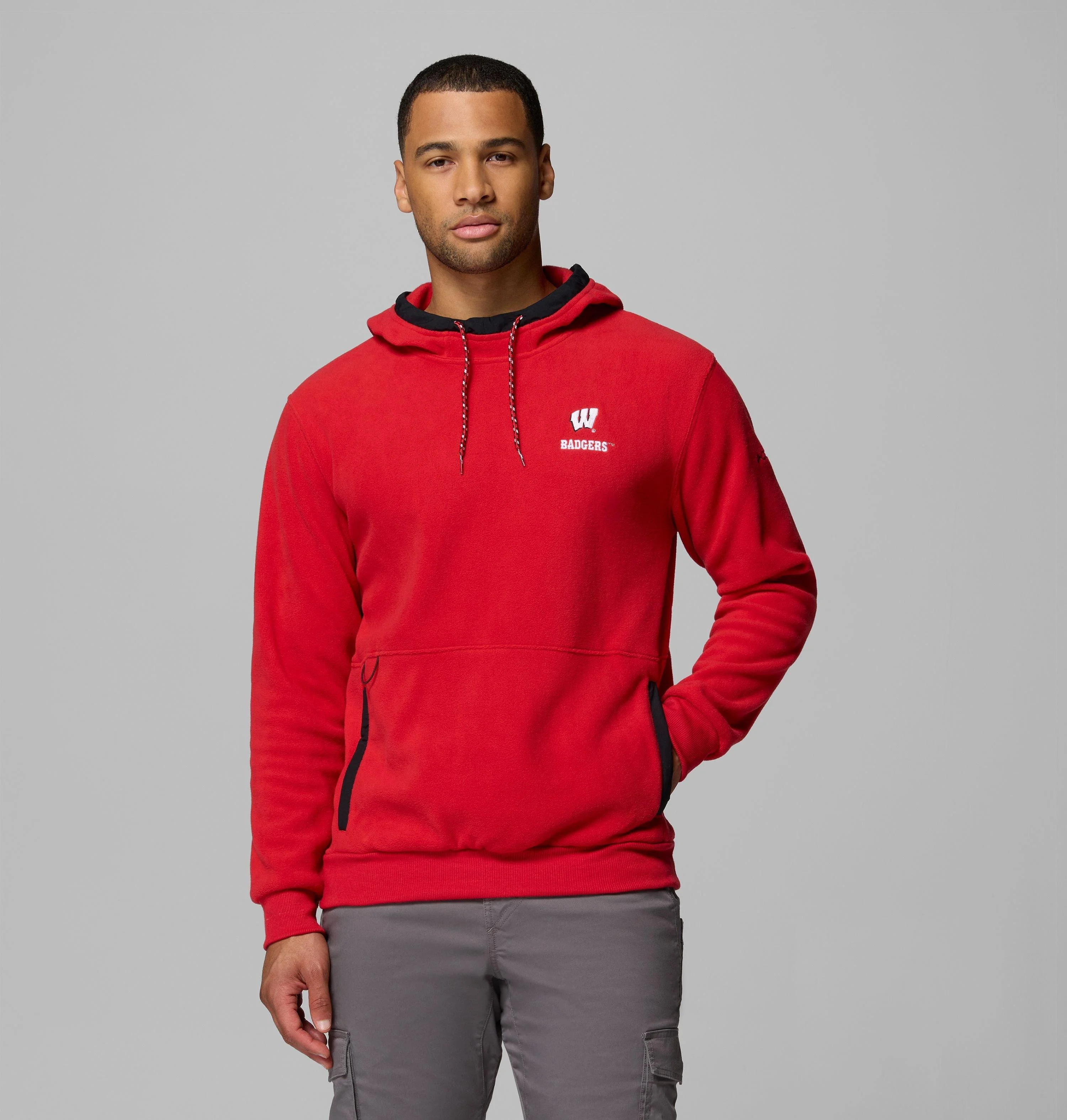 Men's Collegiate Flanker Fleece Hoodie - Wisconsin - 1