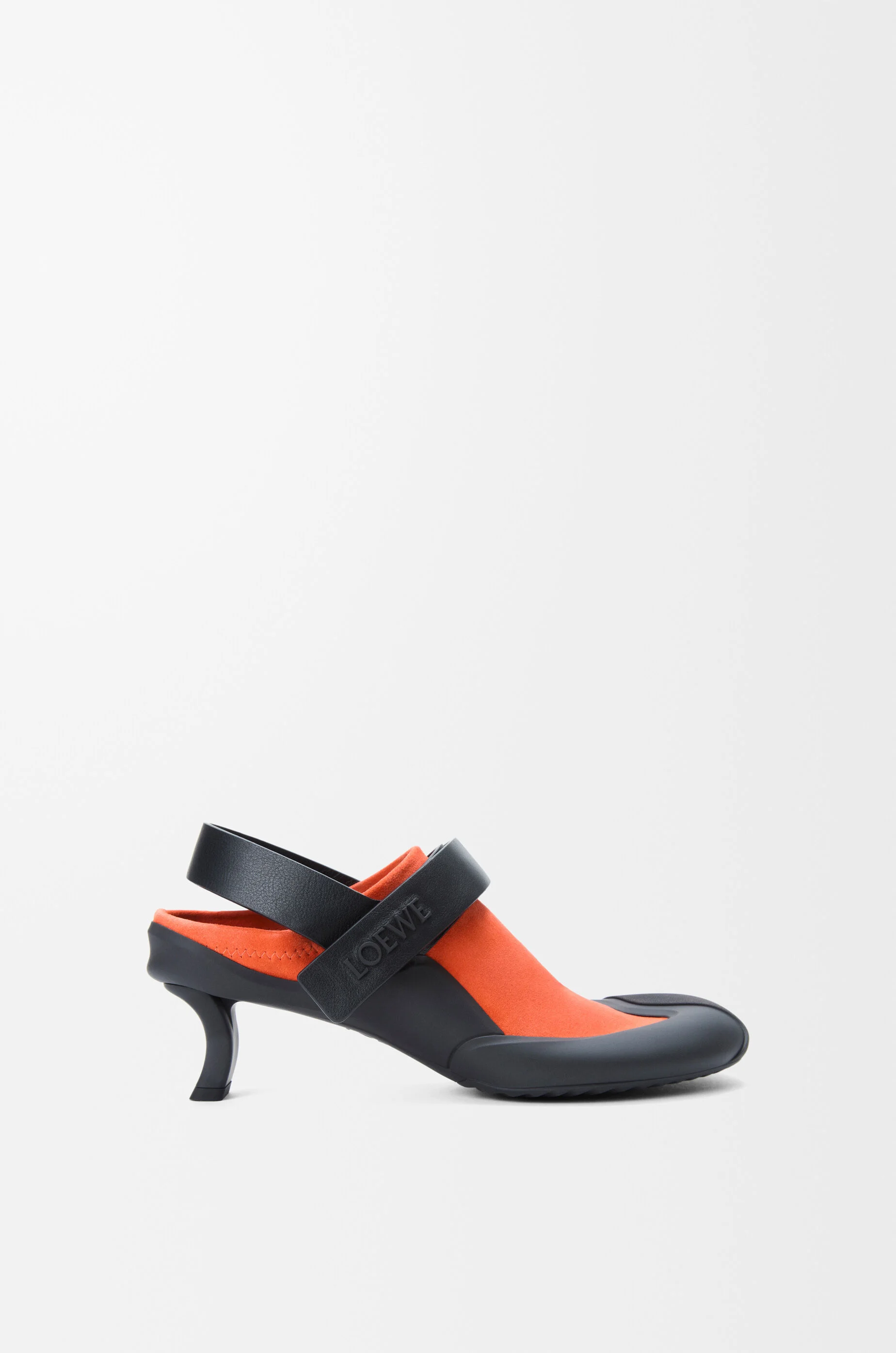 Dive slingback in stretch suede - 1