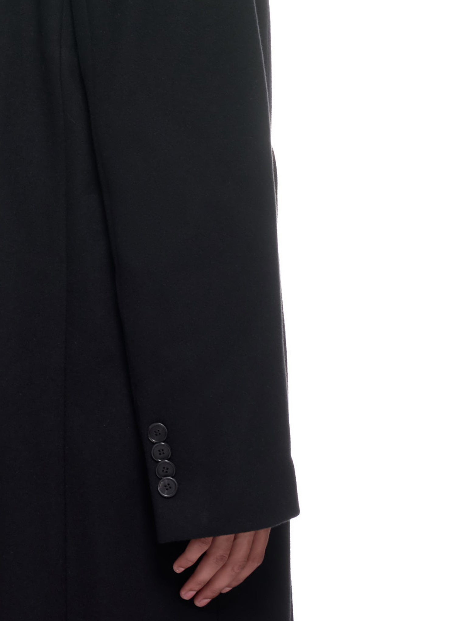 Layered Wool Trench Coat - 4