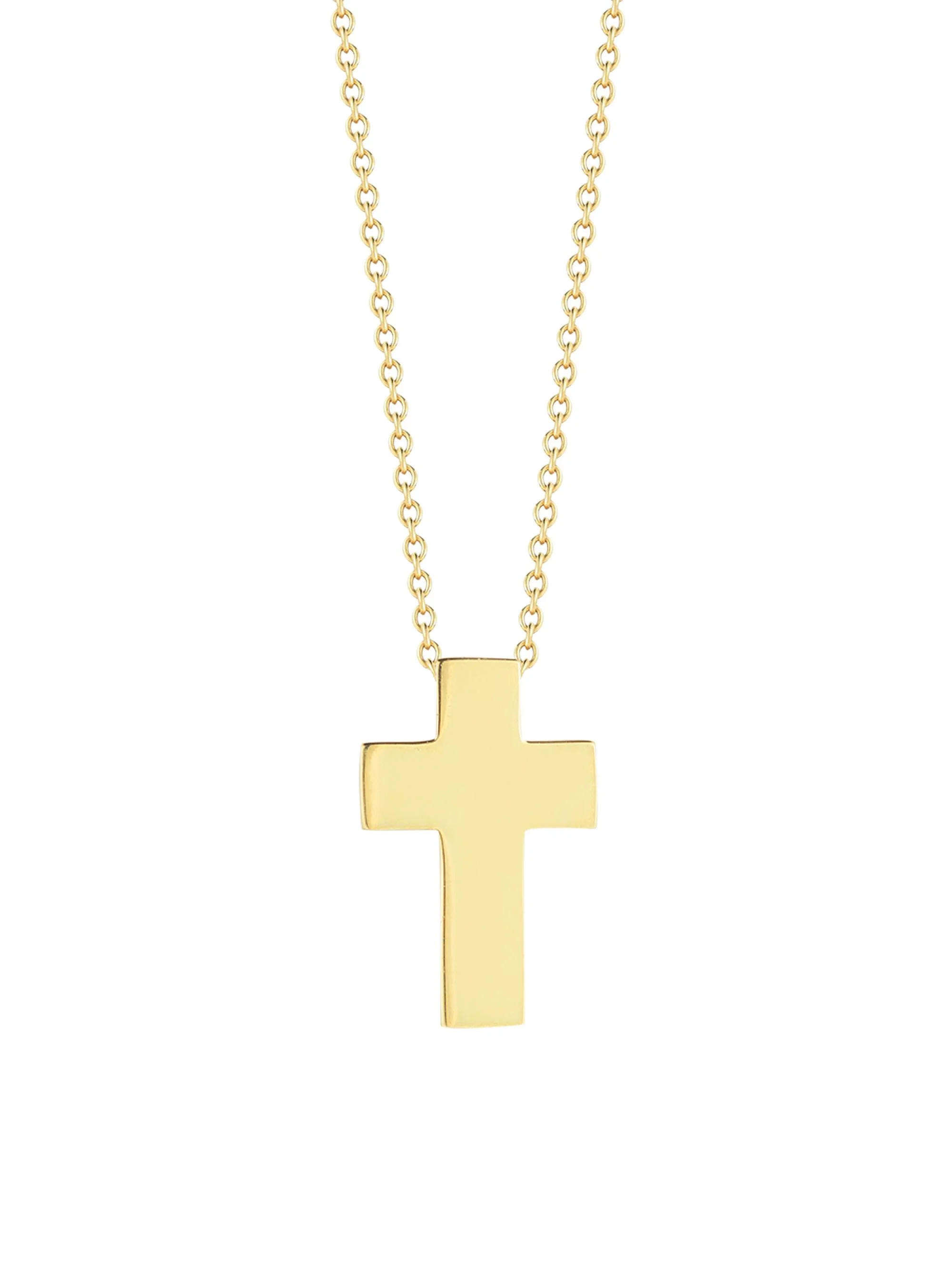 Women's Tiny Treasures 18K Yellow Gold Cross Pendant Necklace - Gold - 1
