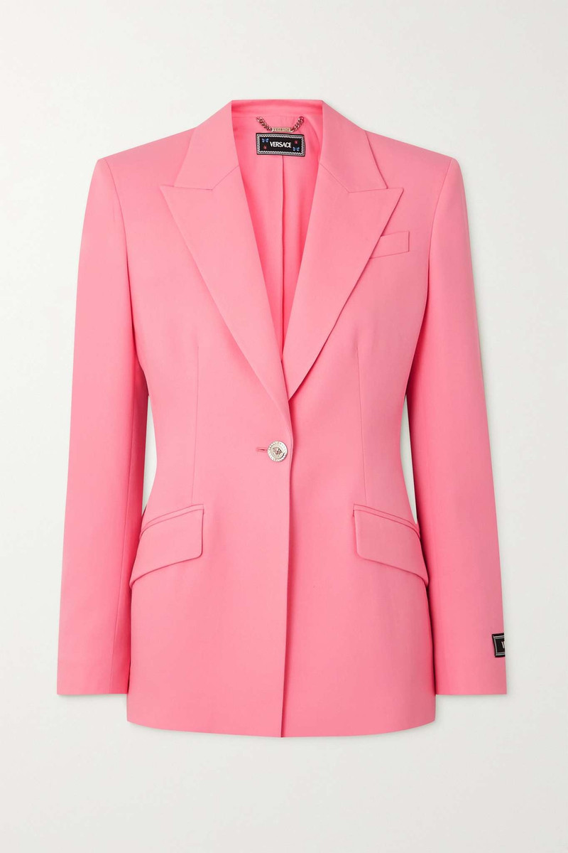 Appliquéd wool-twill blazer - 1
