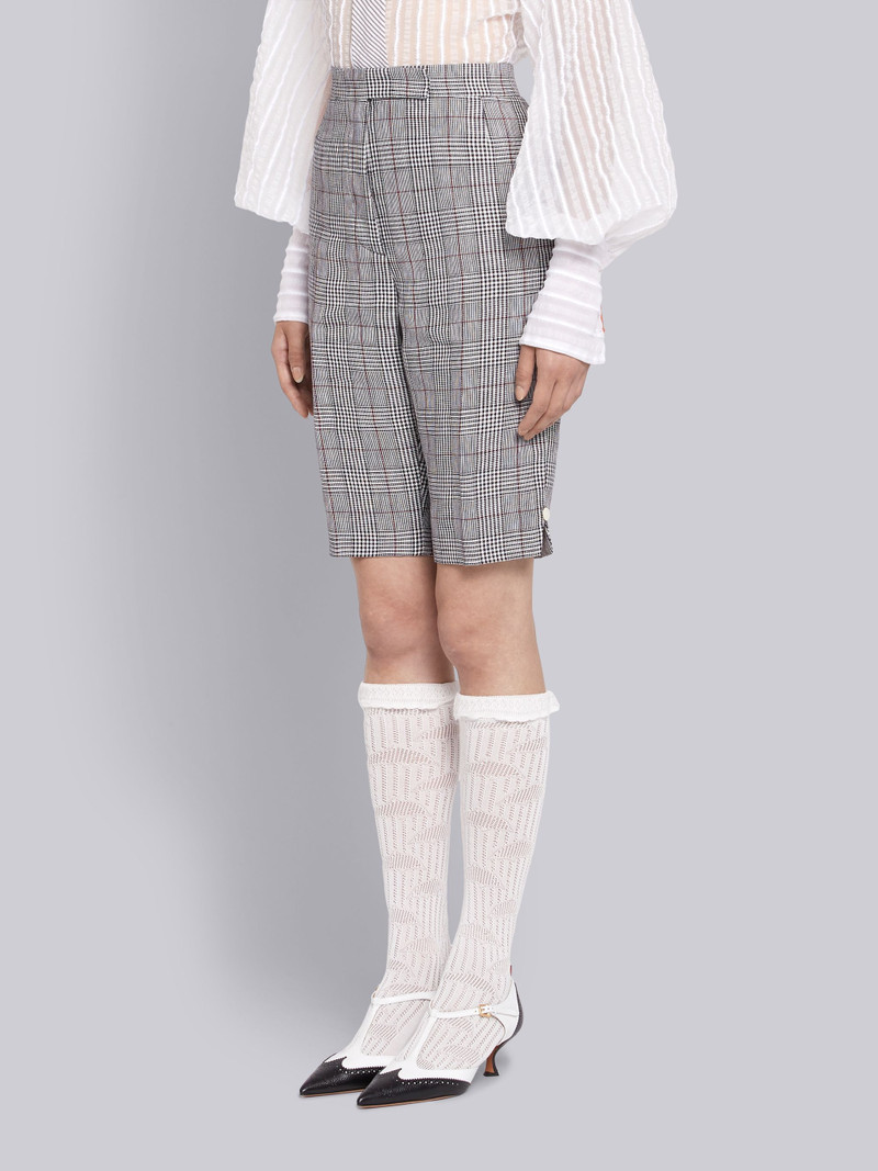 Thom Browne Black And White Crisp Linen Bermuda Short outlook